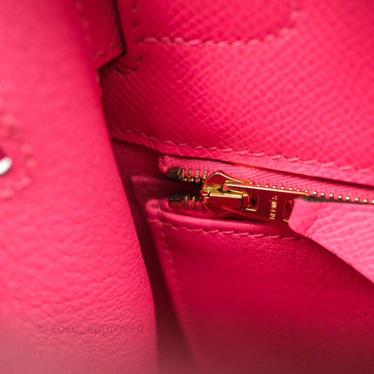 Hermès Kelly 28 Sellier Rose Lipstick U5 Epsom Gold Hardware