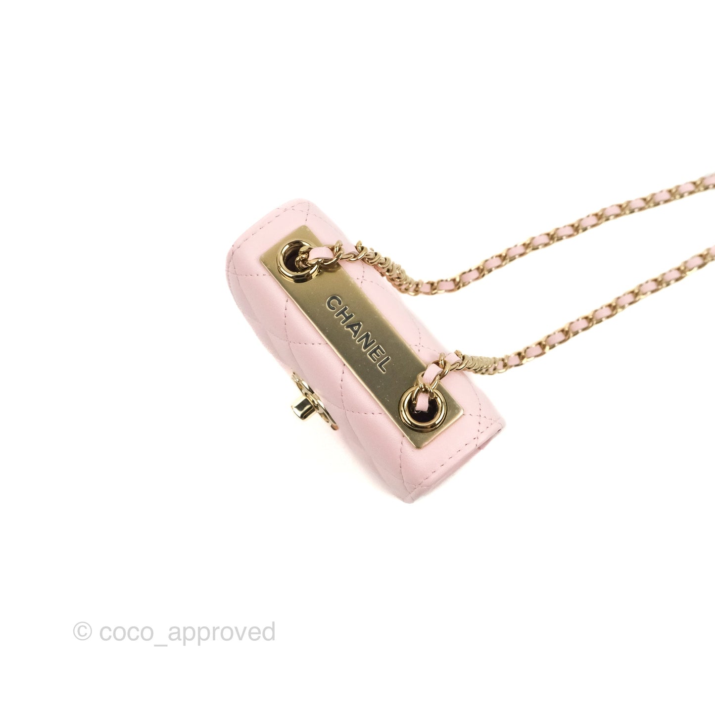 Chanel Mini Quilted Trendy CC Clutch With Chain Pink Lambskin Gold Hardware