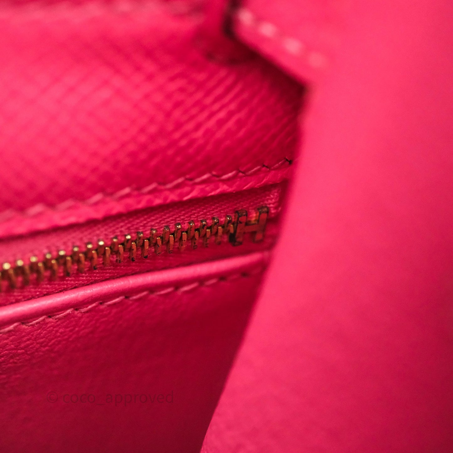 Hermès Kelly 28 Sellier Rose Lipstick U5 Epsom Gold Hardware