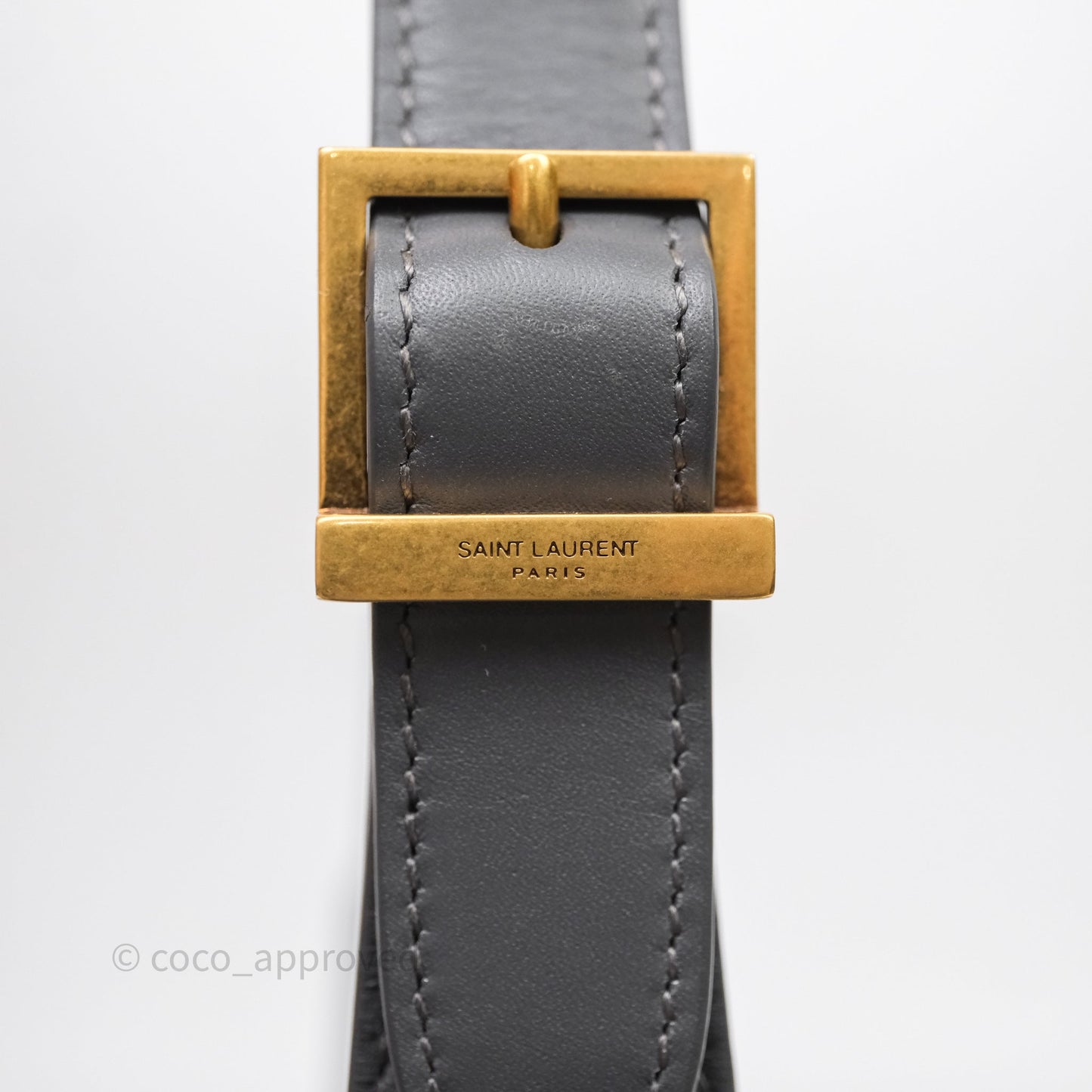 Saint Laurent ‘Le 5 a 7’ Hobo Bag Grey Smooth Calfskin