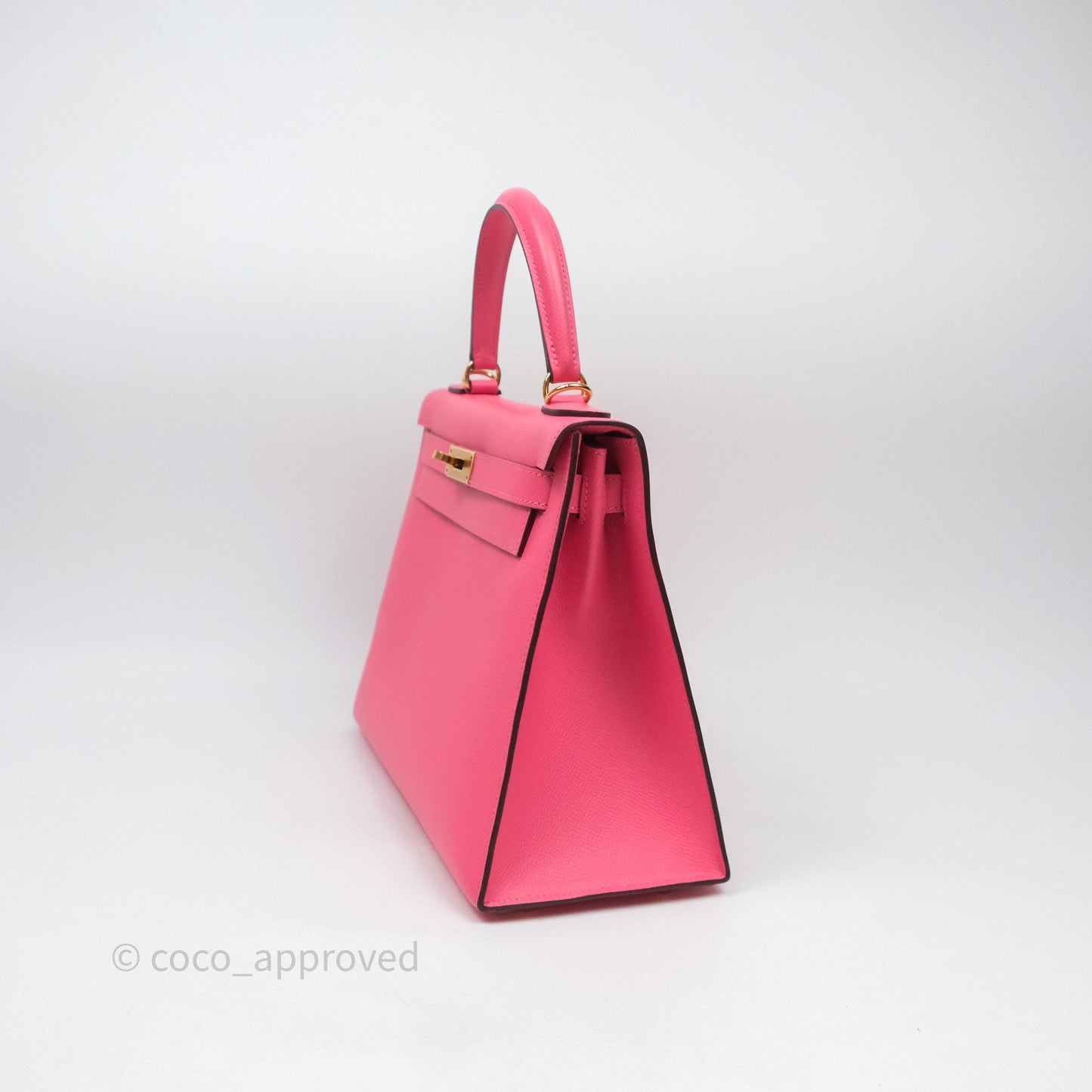 Hermès Kelly 28 Sellier Rose Lipstick U5 Epsom Gold Hardware