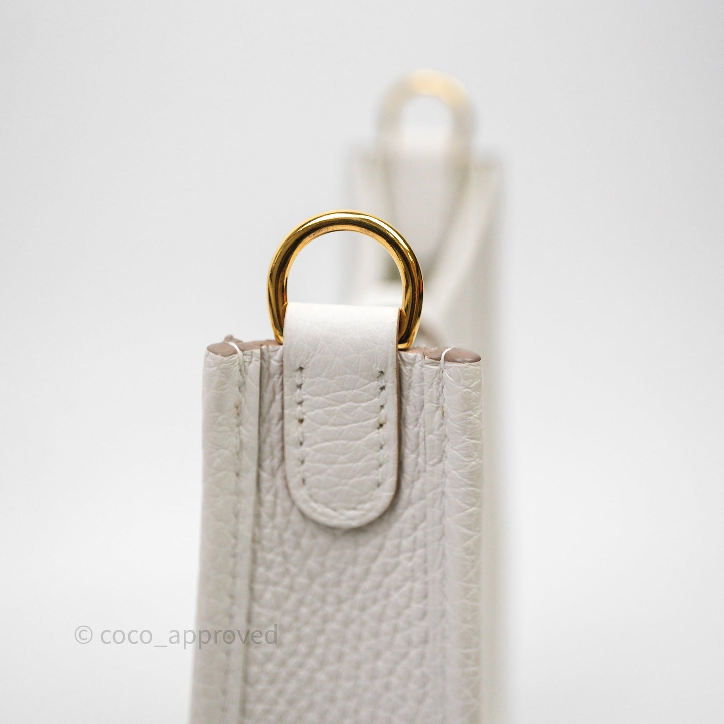 Hermès Mini Evelyne 16 Gris Pale M4 Clemence Gold Hardware