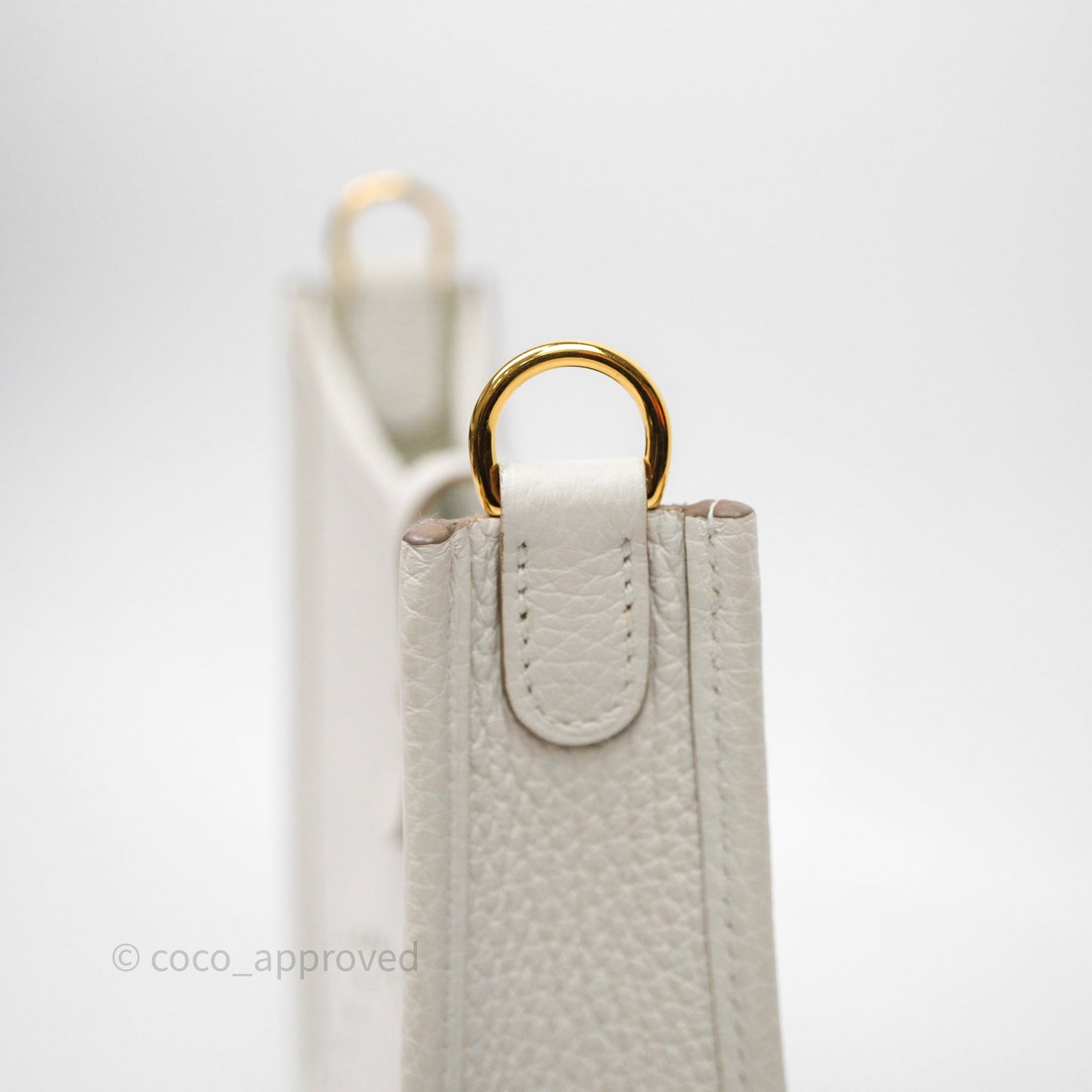 Hermès Mini Evelyne 16 Gris Pale M4 Clemence Gold Hardware