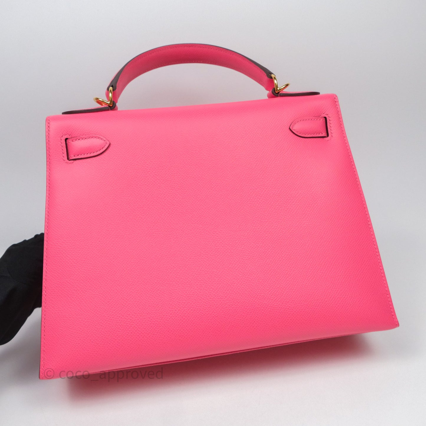 Hermès Kelly 28 Sellier Rose Lipstick U5 Epsom Gold Hardware