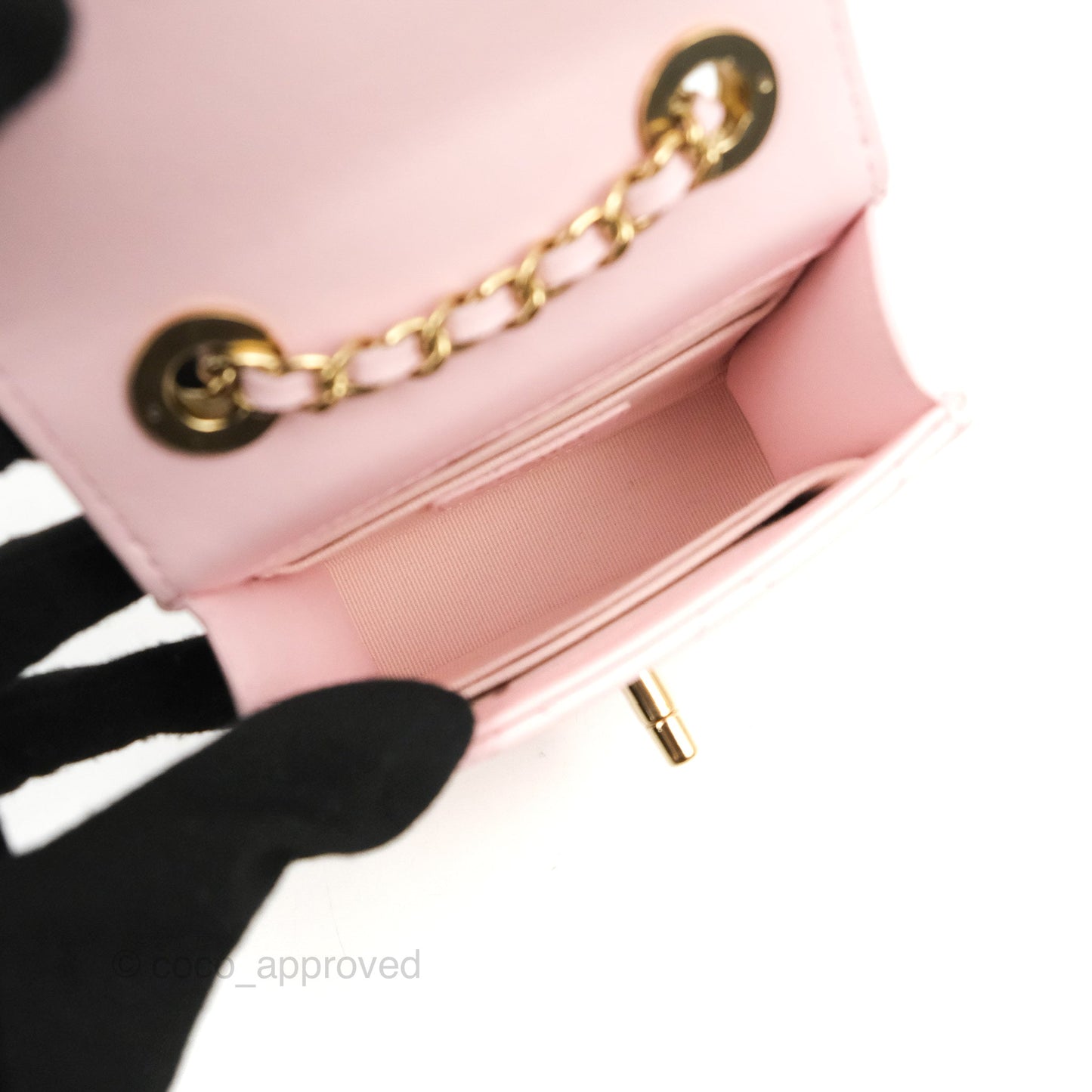 Chanel Mini Quilted Trendy CC Clutch With Chain Pink Lambskin Gold Hardware