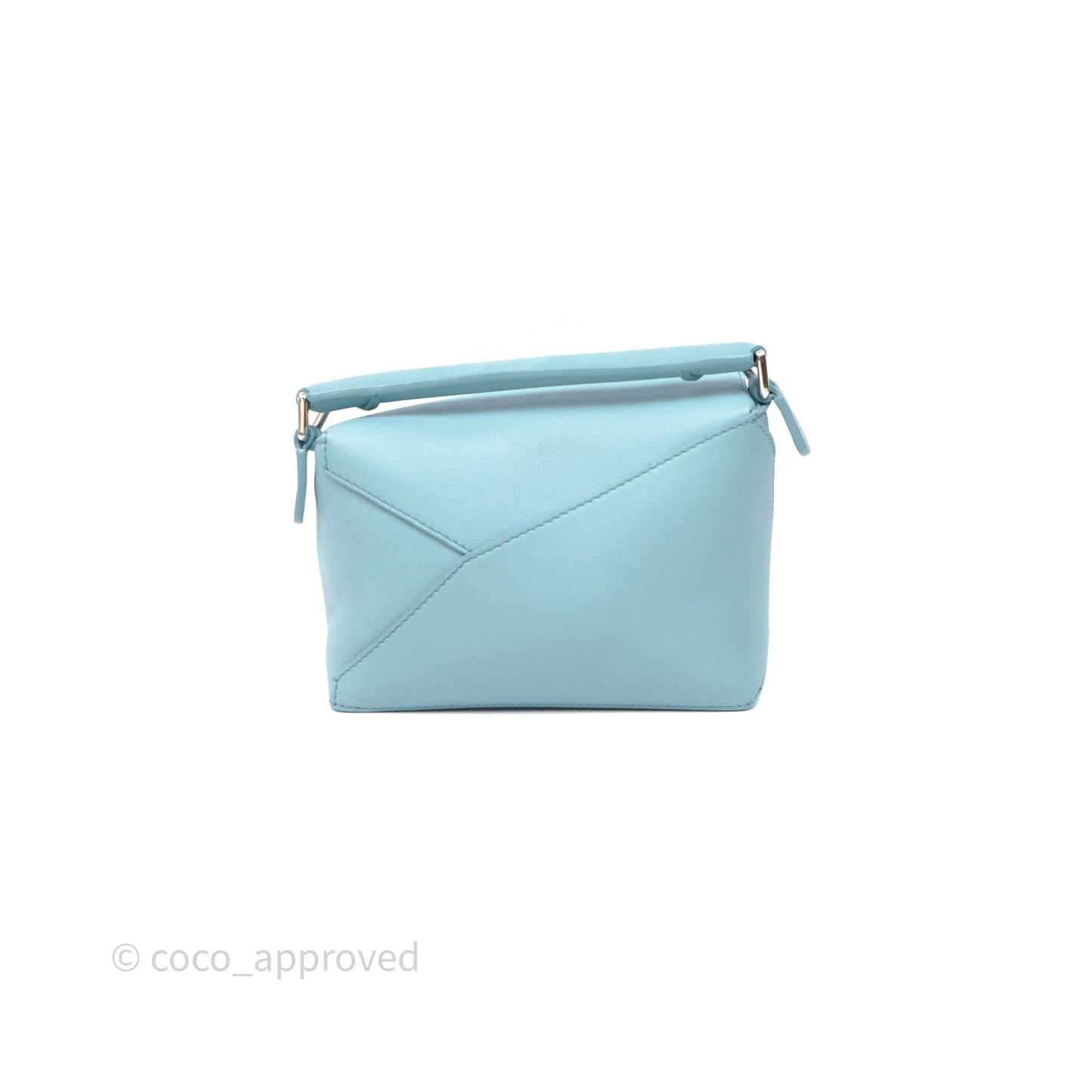 Loewe Mini Squid Suna Puzzle Bag Blue Silver Hardware
