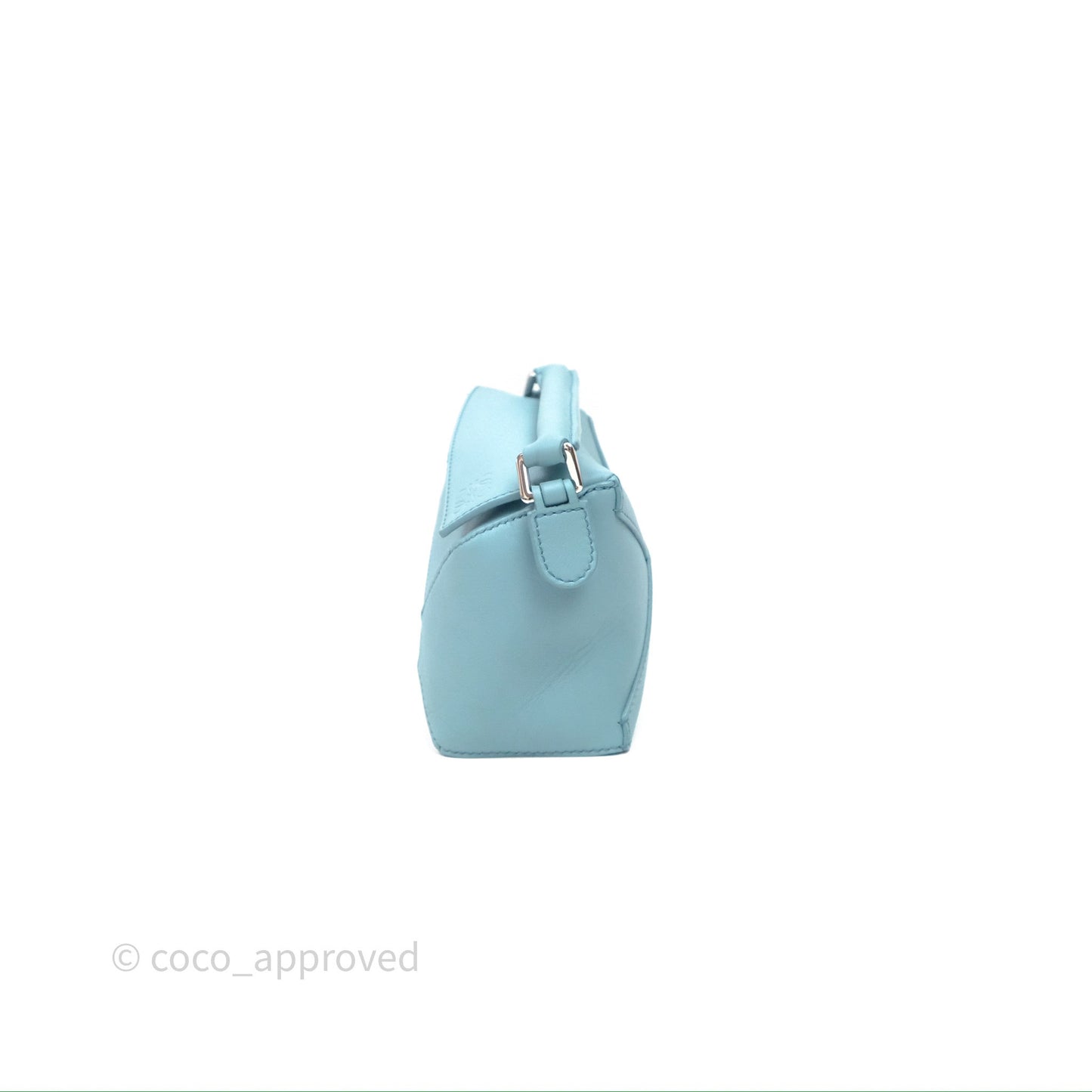 Loewe Mini Squid Suna Puzzle Bag Blue Silver Hardware