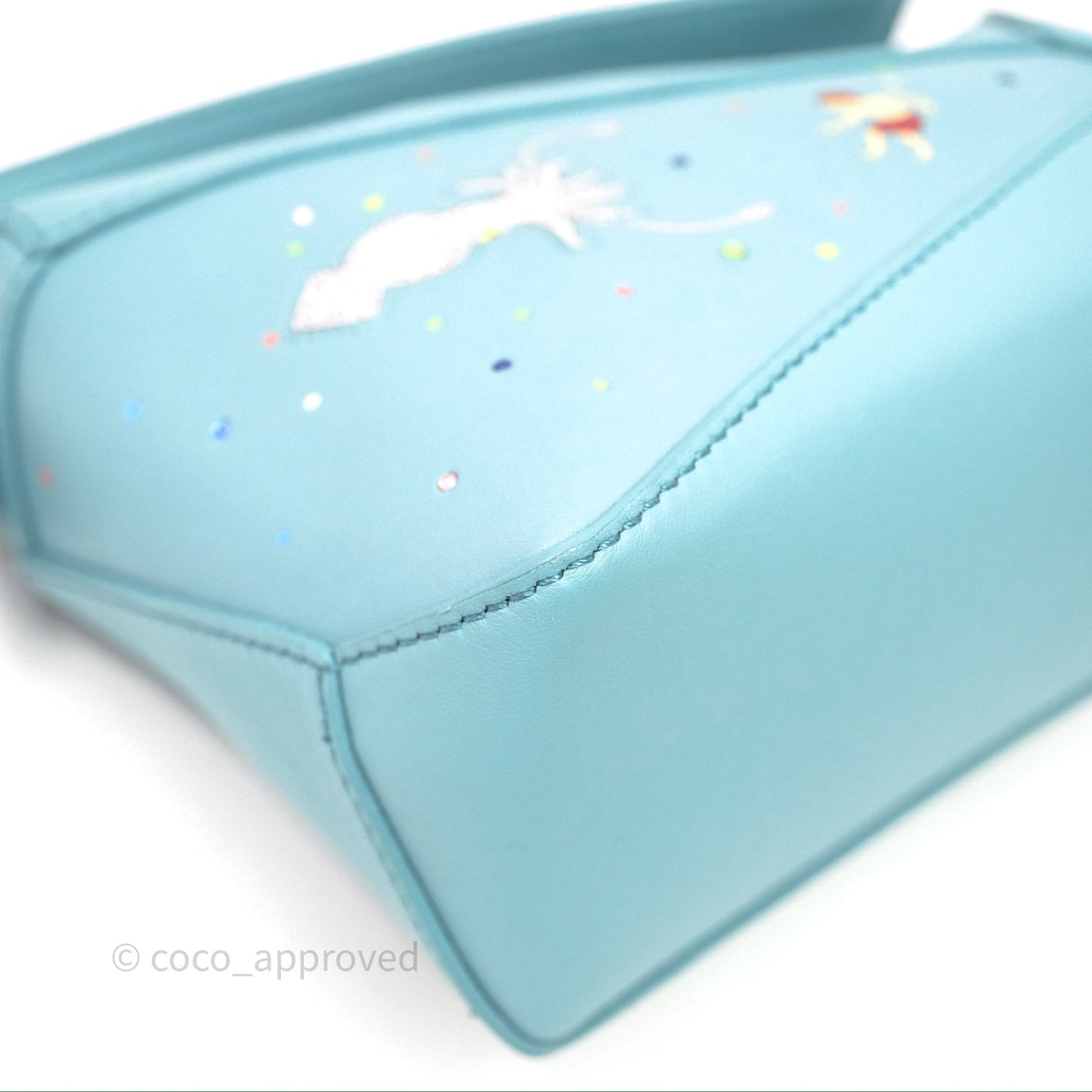 Loewe Mini Squid Suna Puzzle Bag Blue Silver Hardware
