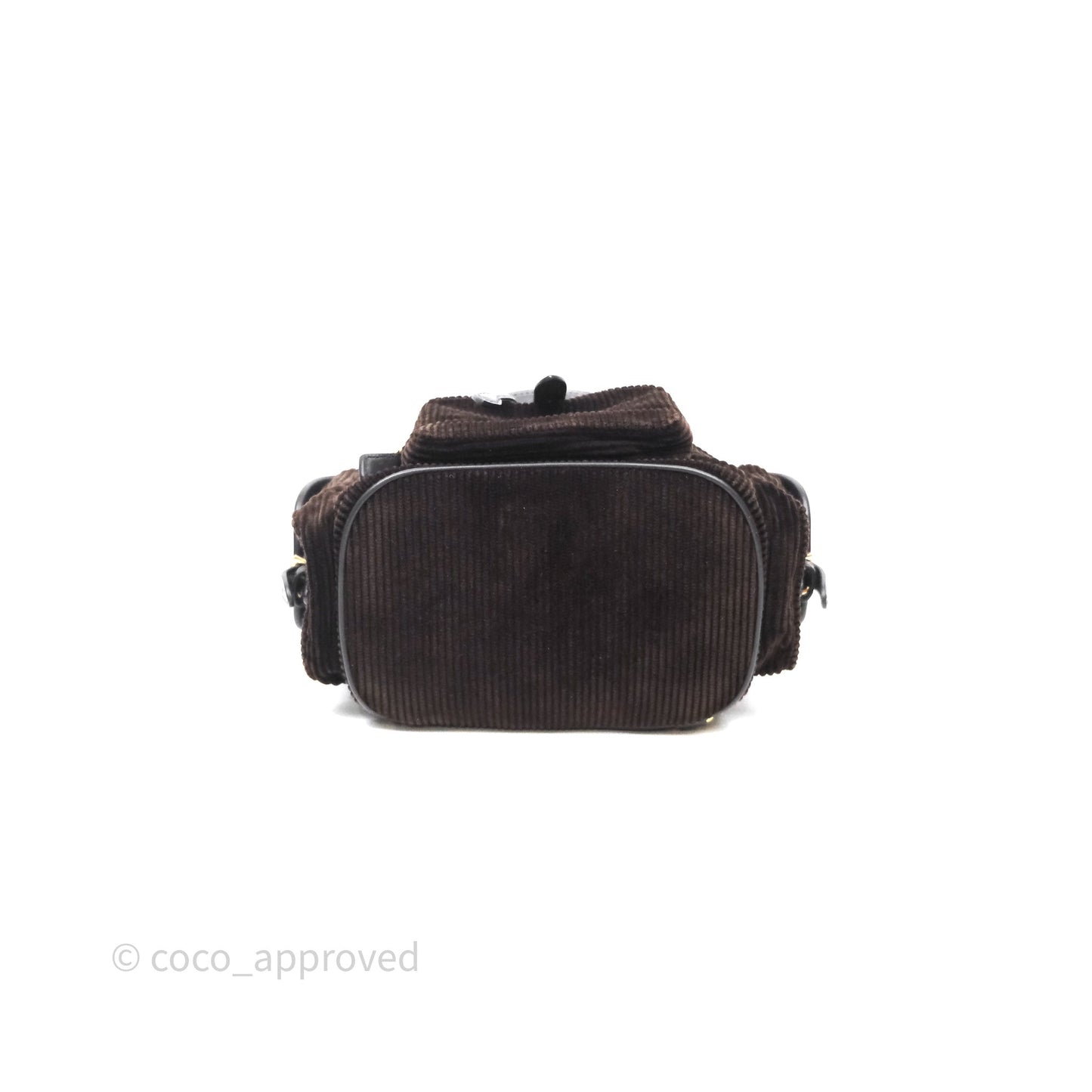 Miu Miu Corduroy Backpack Ebony