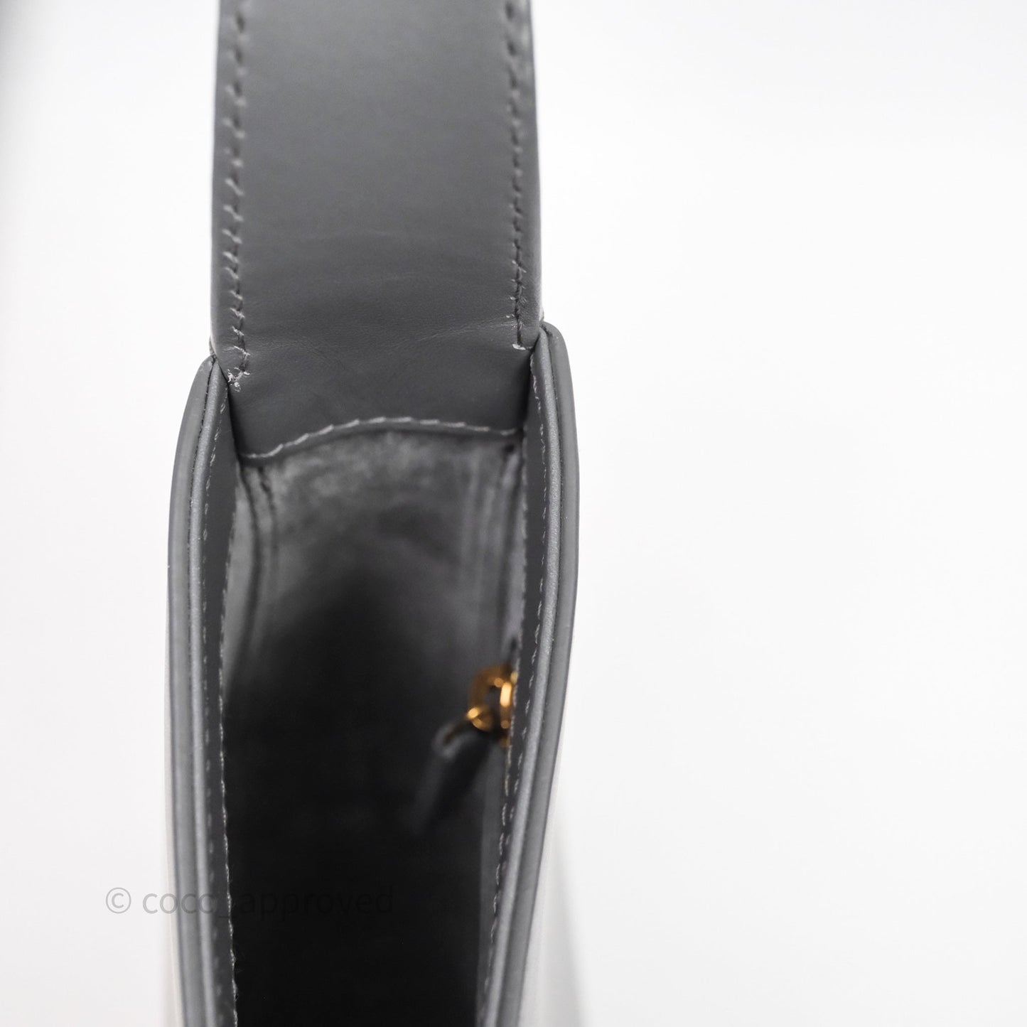 Saint Laurent ‘Le 5 a 7’ Hobo Bag Grey Smooth Calfskin