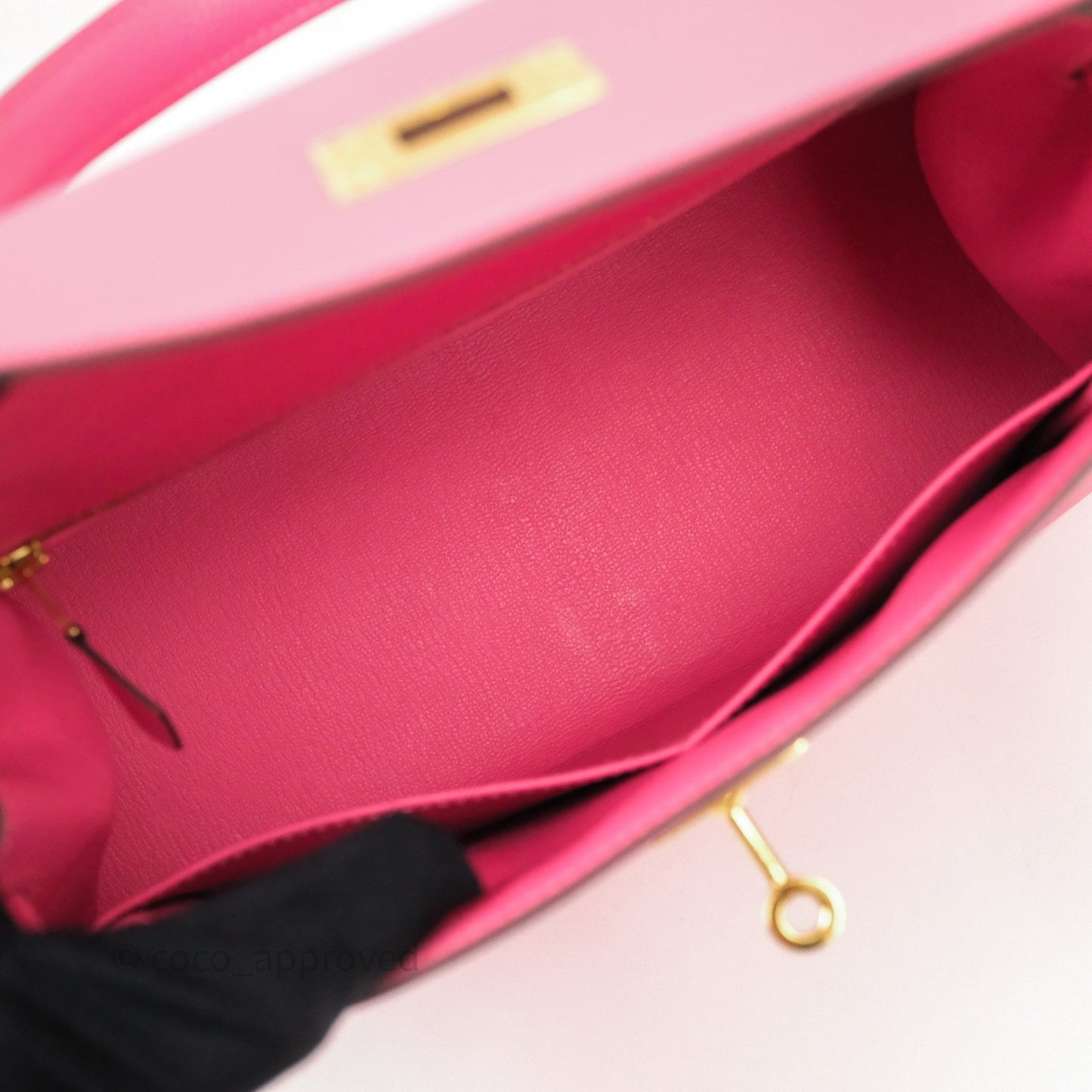 Hermès Kelly 28 Sellier Rose Lipstick U5 Epsom Gold Hardware