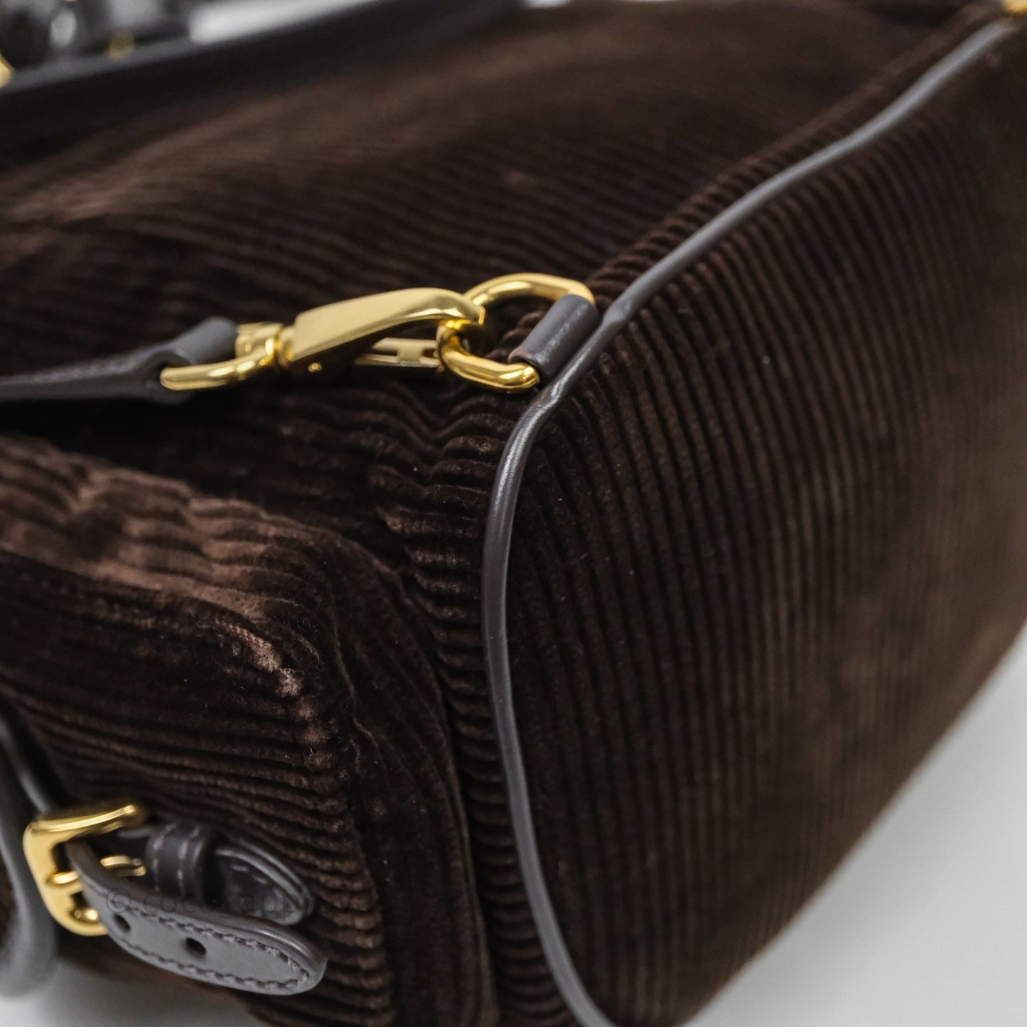 Miu Miu Corduroy Backpack Ebony