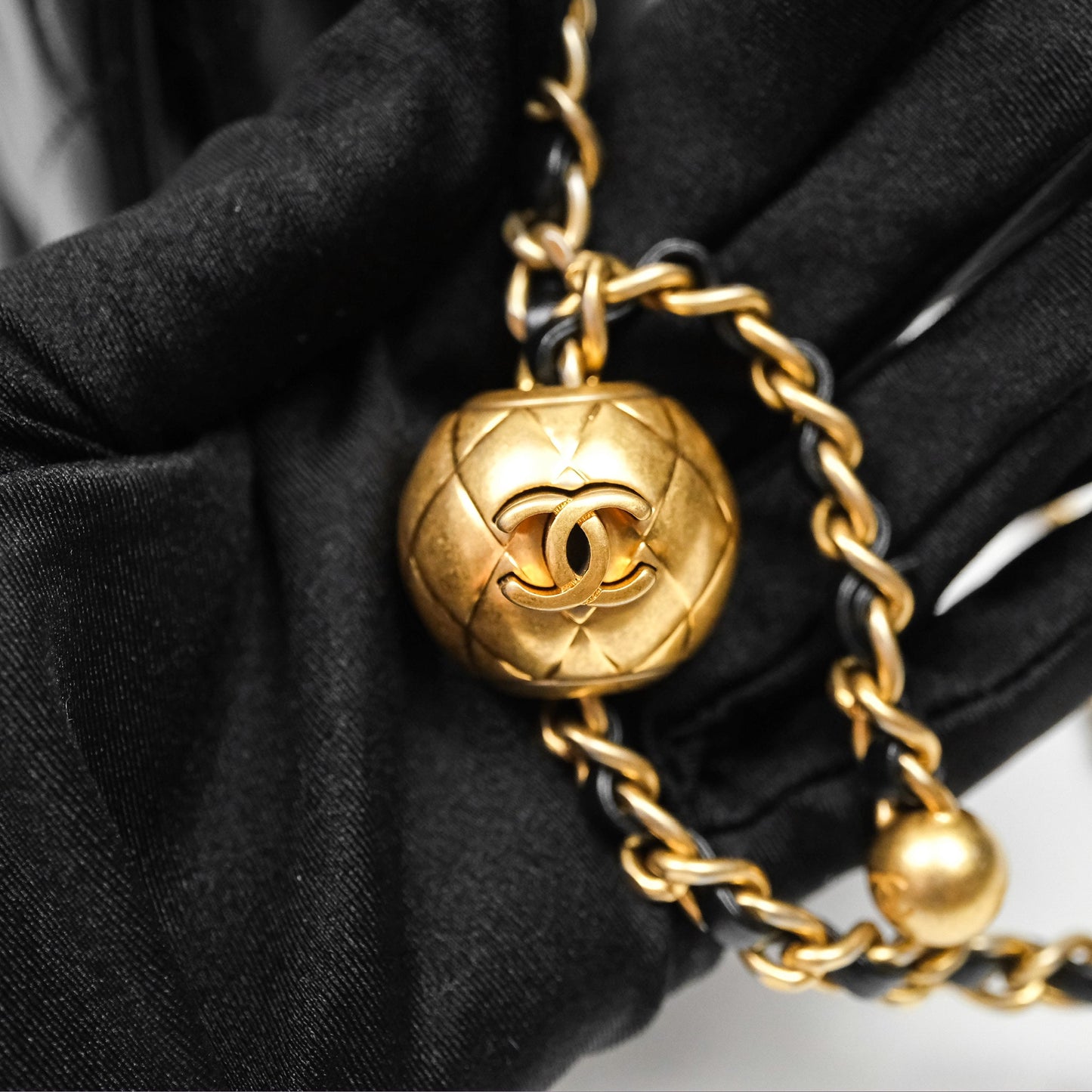 Chanel Mini Rectangular Pearl Crush Quilted Black Lambskin Aged Gold Hardware