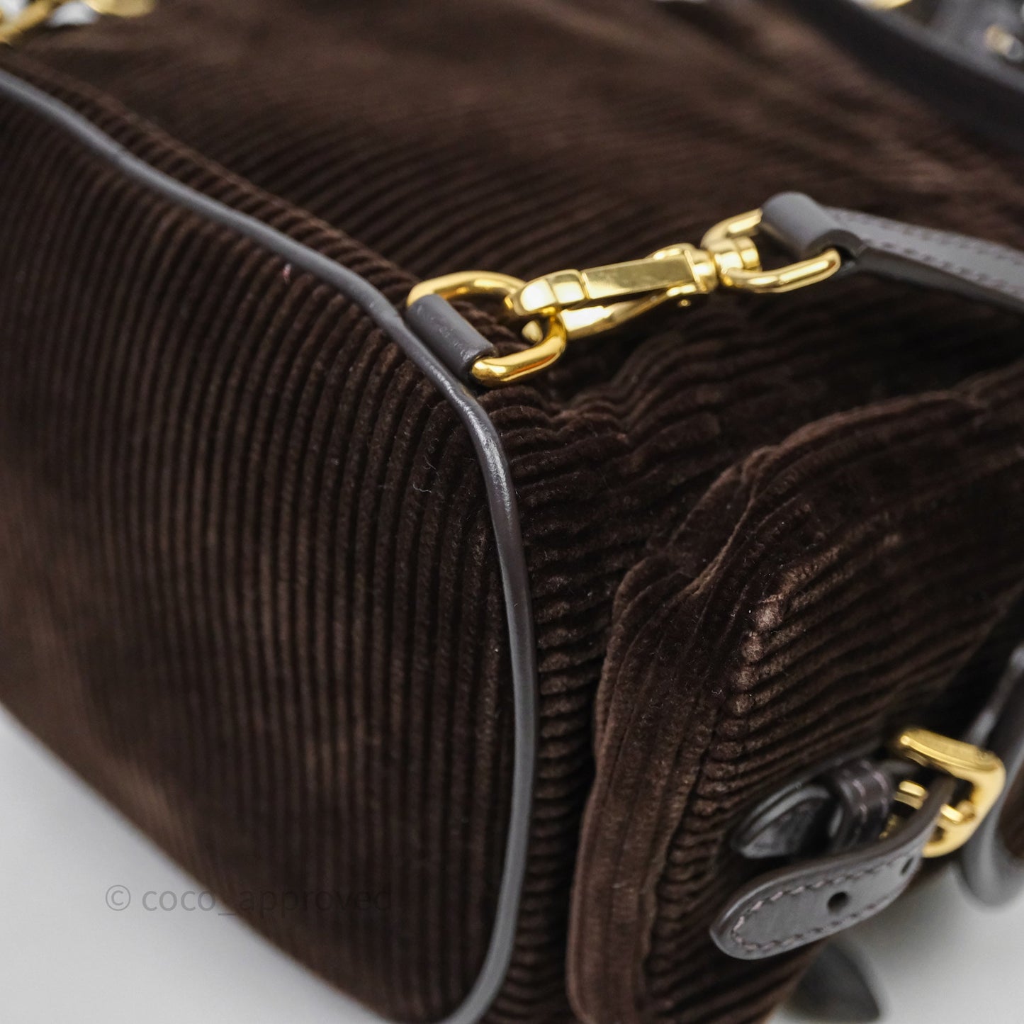 Miu Miu Corduroy Backpack Ebony