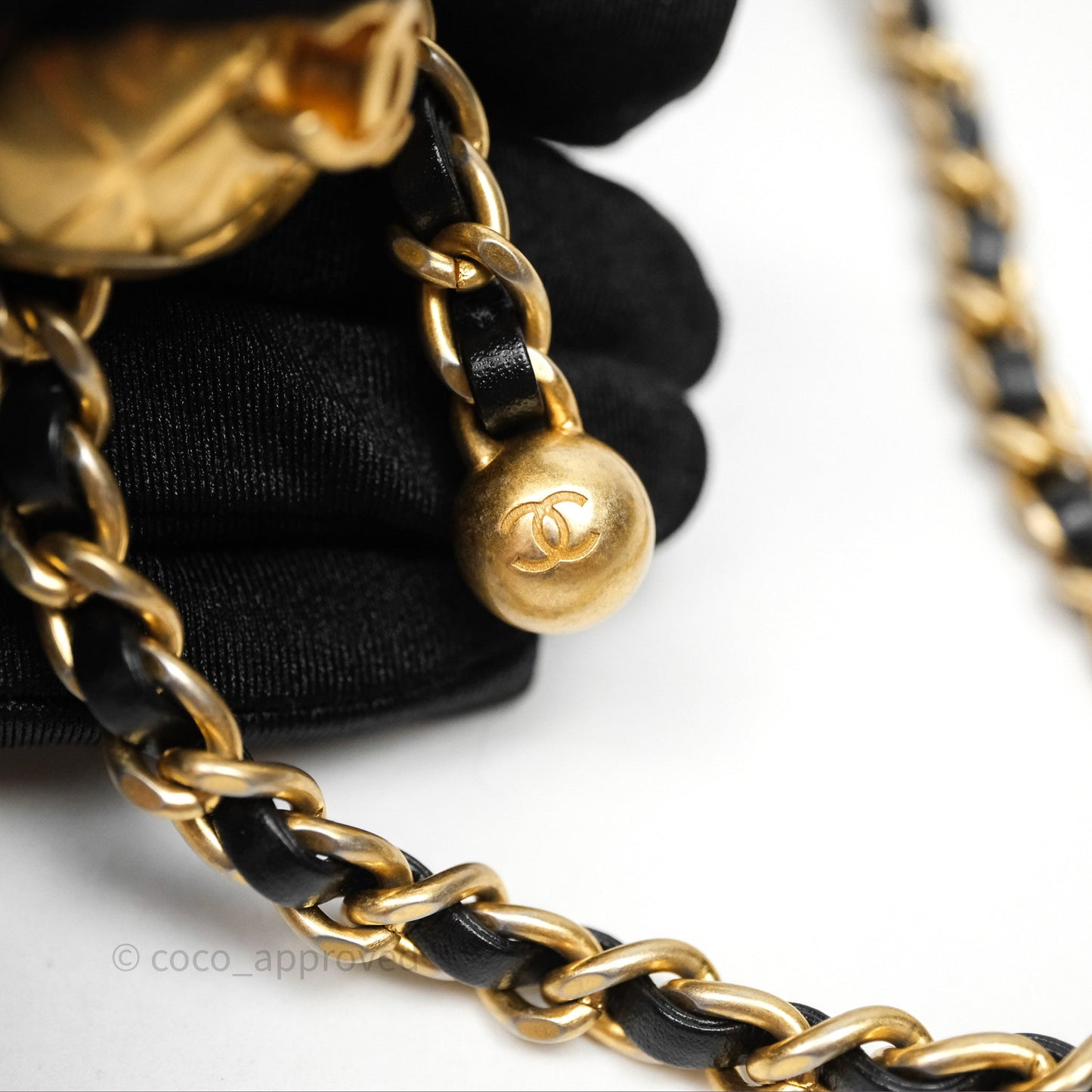 Chanel Mini Rectangular Pearl Crush Quilted Black Lambskin Aged Gold Hardware
