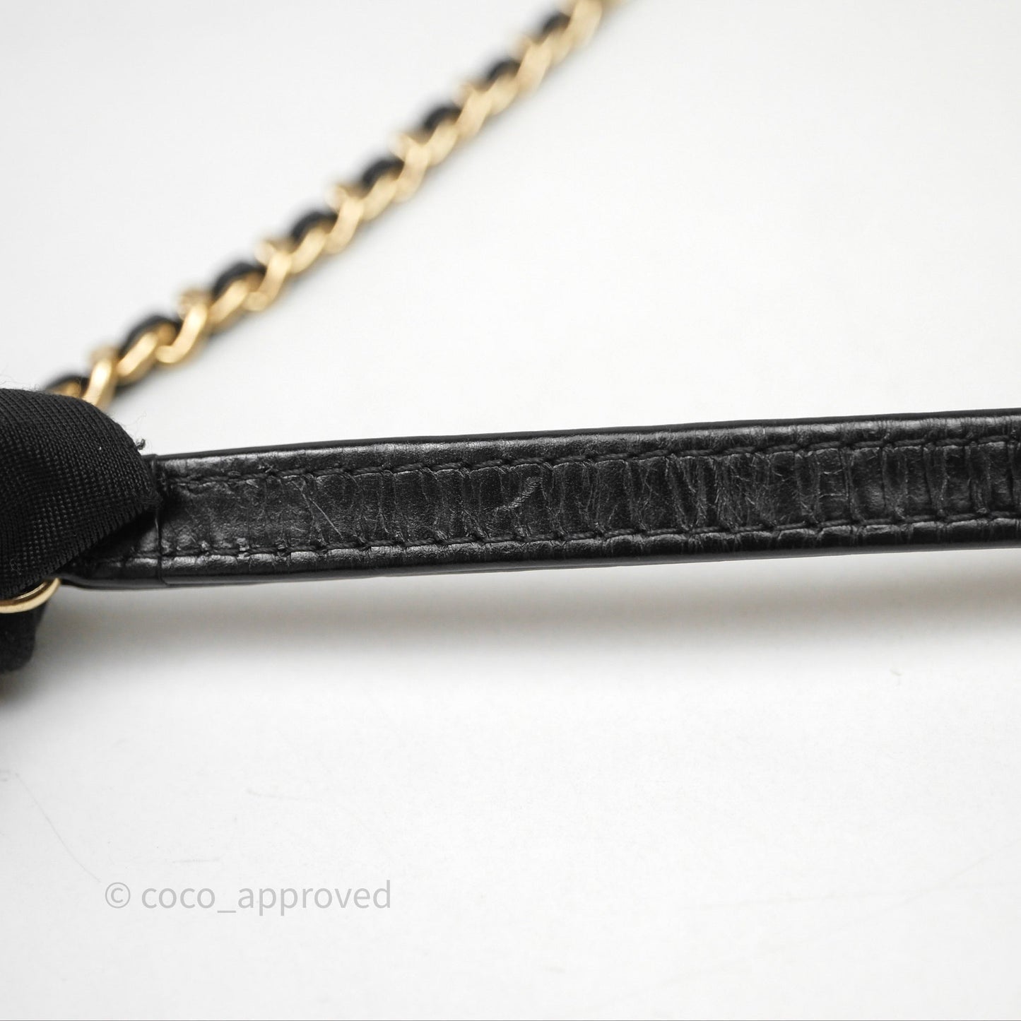 Chanel Quilted Stitched Vanity Case Bag Black/Ivory Calfskin Gold Hardware
