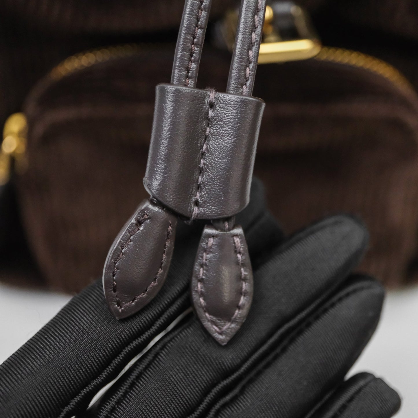 Miu Miu Corduroy Backpack Ebony