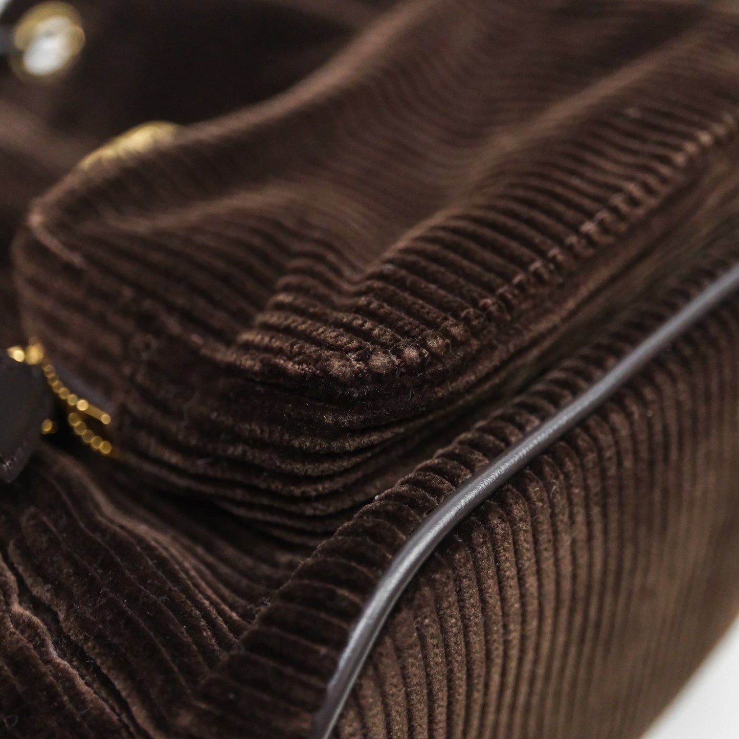 Miu Miu Corduroy Backpack Ebony