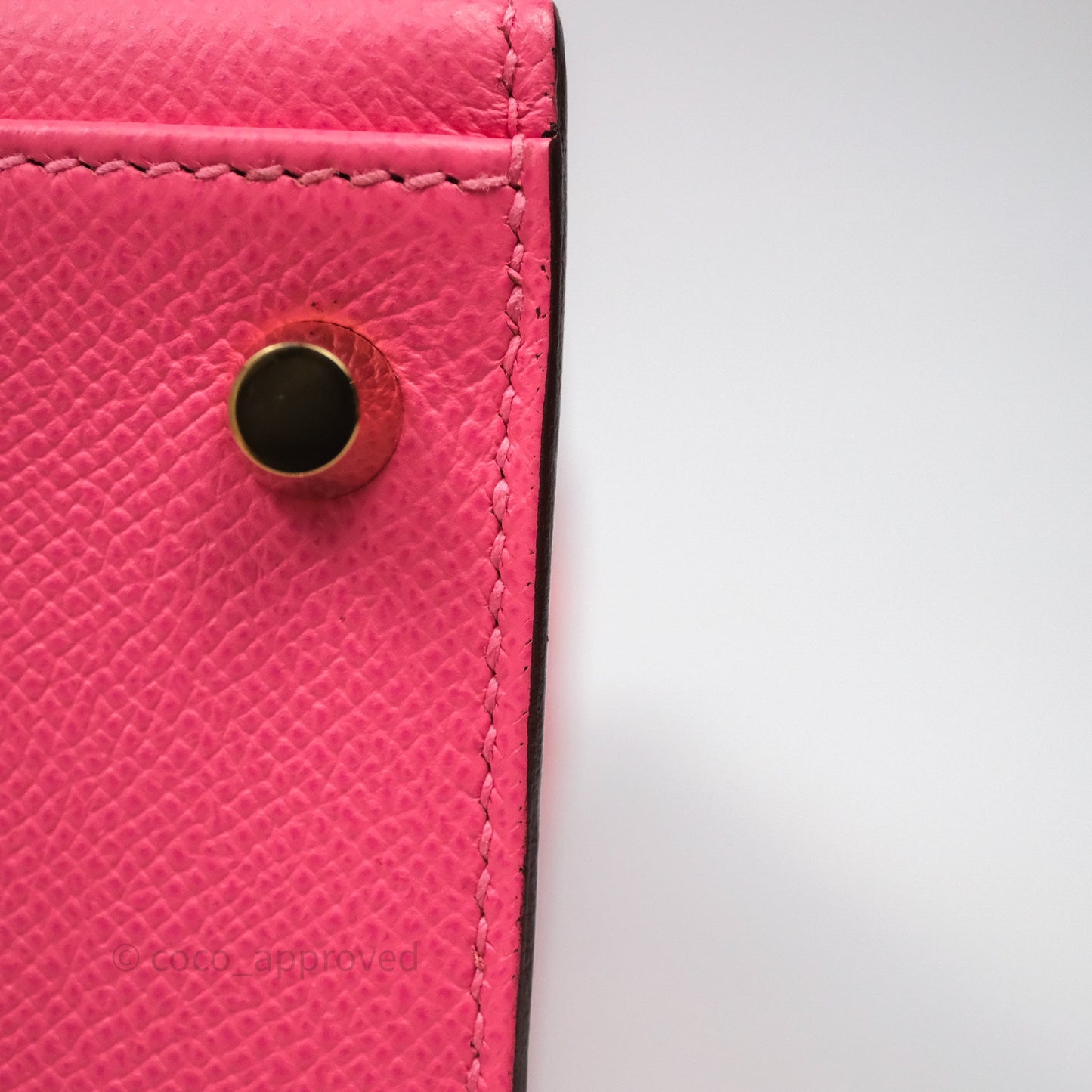 Hermès Kelly 28 Sellier Rose Lipstick U5 Epsom Gold Hardware