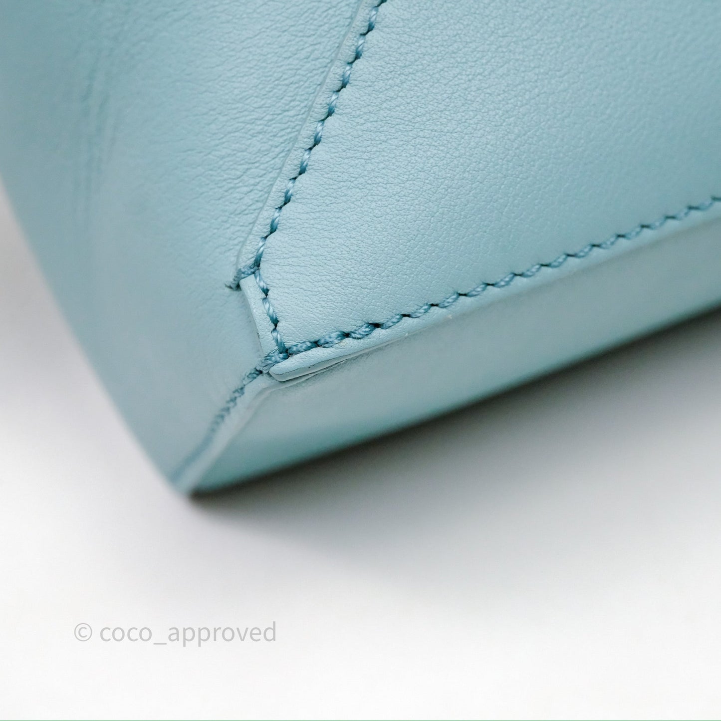 Loewe Mini Squid Suna Puzzle Bag Blue Silver Hardware