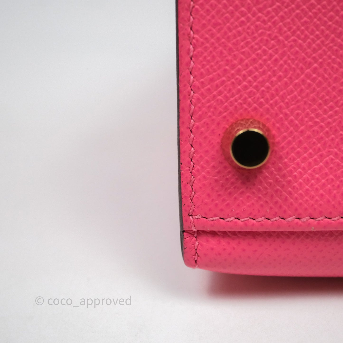 Hermès Kelly 28 Sellier Rose Lipstick U5 Epsom Gold Hardware