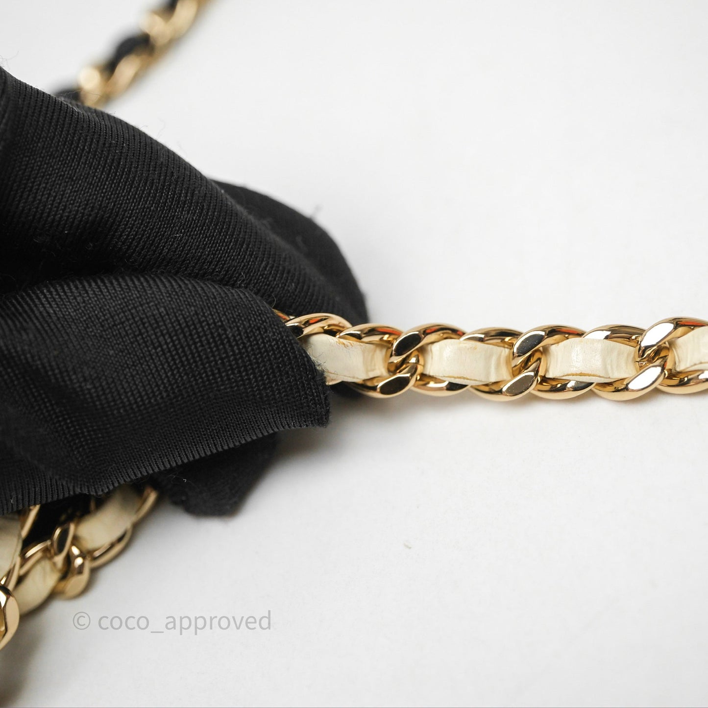 Chanel Quilted Stitched Vanity Case Bag Black/Ivory Calfskin Gold Hardware