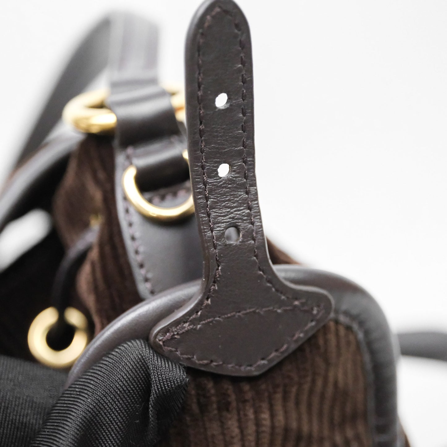 Miu Miu Corduroy Backpack Ebony