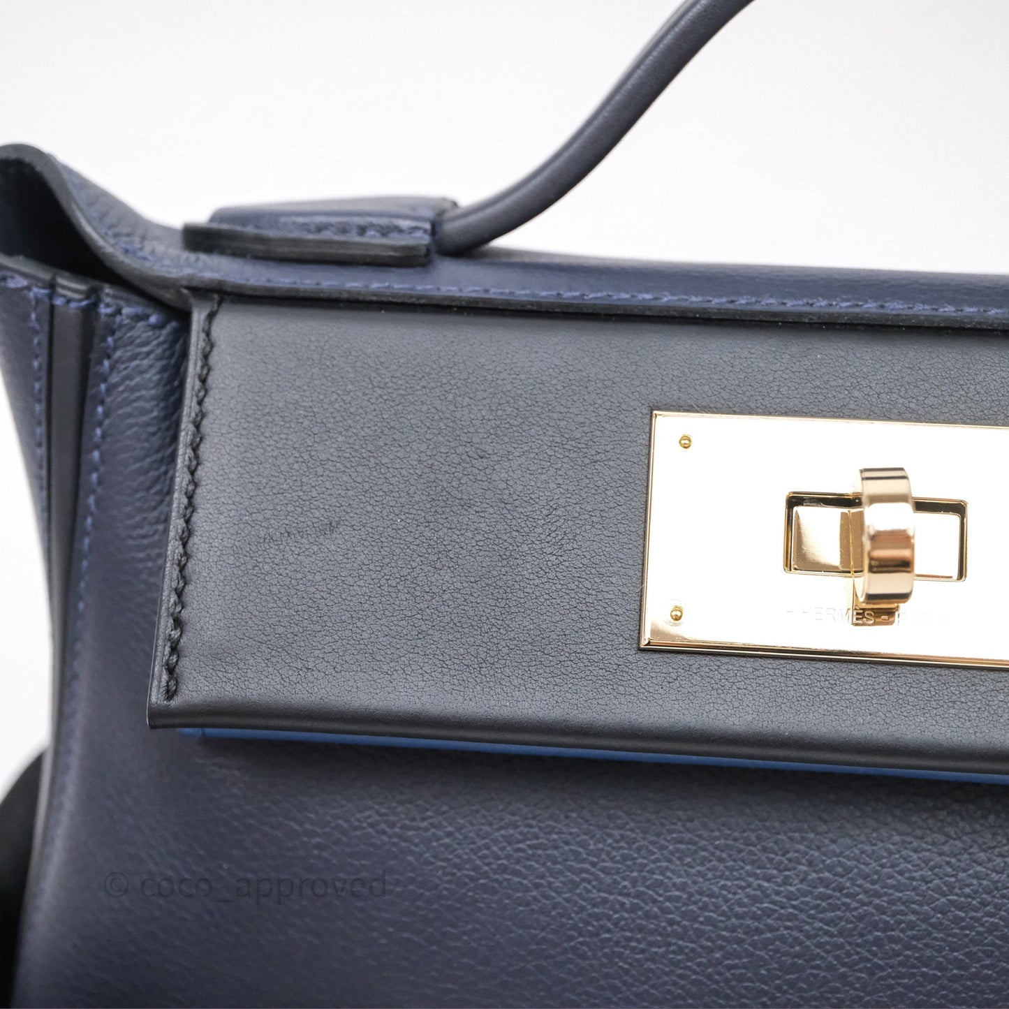 Hermès 24/24 21 Mini Multico Veau Evercolor/ Swift Blnuit/ Caban/ Noir/ Blfrance Gold Hardware