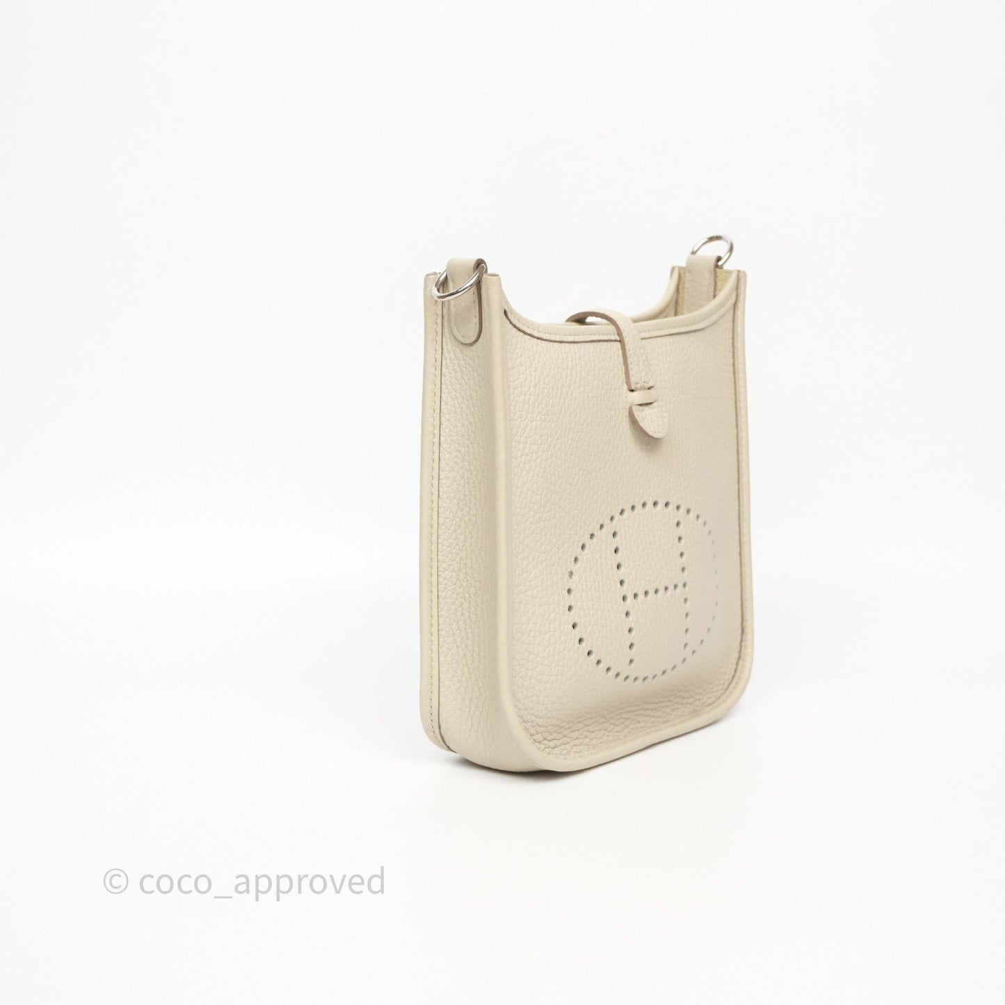 Hermès Mini Evelyne 16 Beton 8L Clemence Palladium Hardware