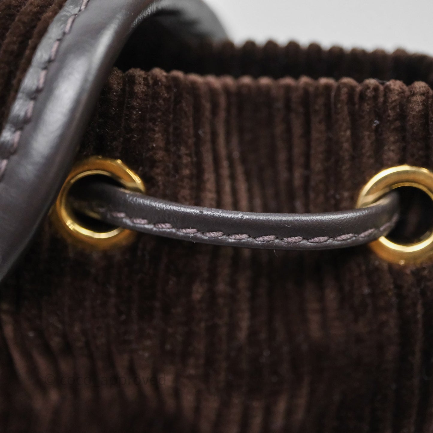 Miu Miu Corduroy Backpack Ebony
