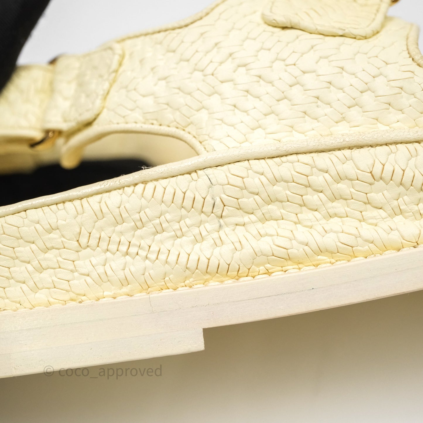 Chanel Dad Sandals Medallion Yellow Size 37