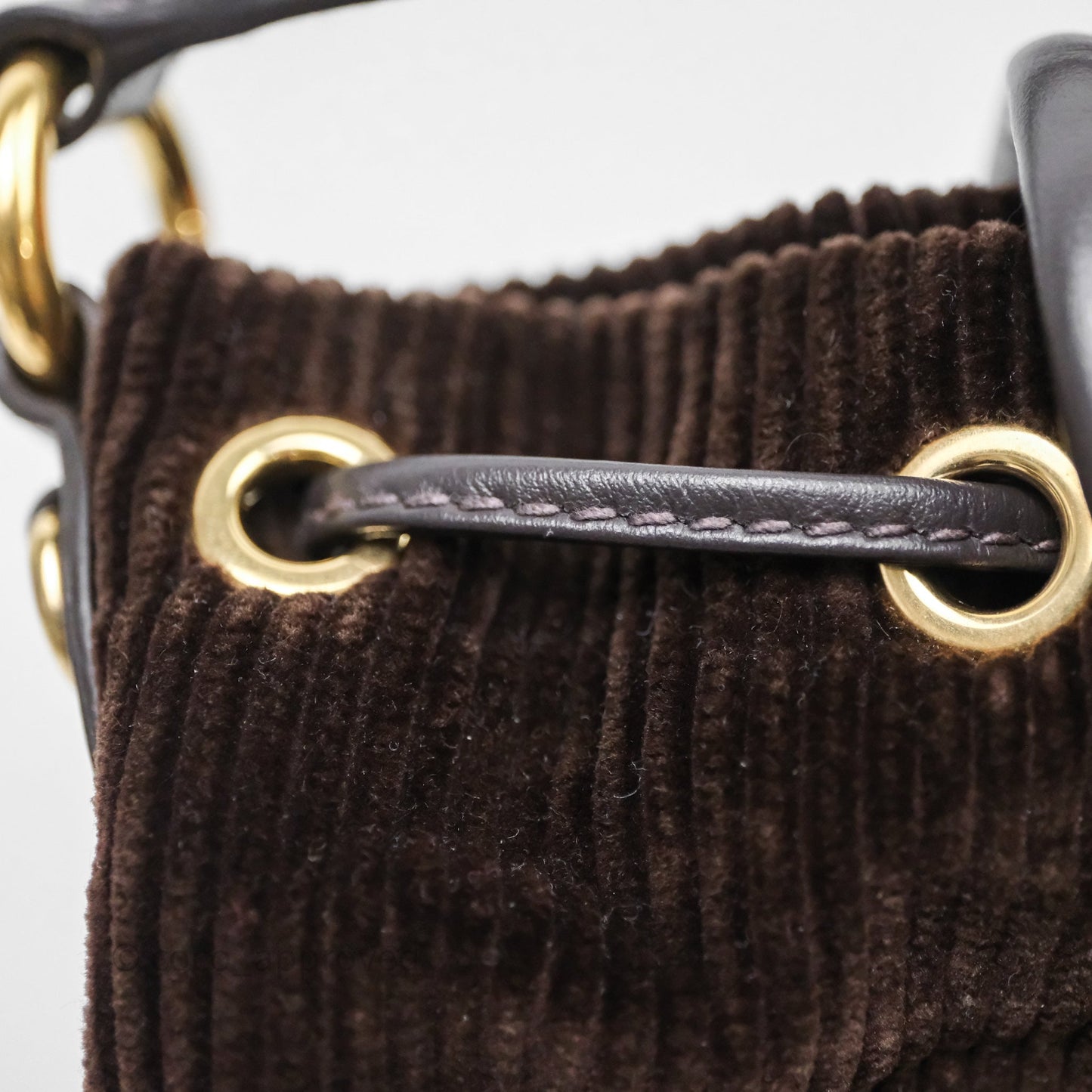 Miu Miu Corduroy Backpack Ebony