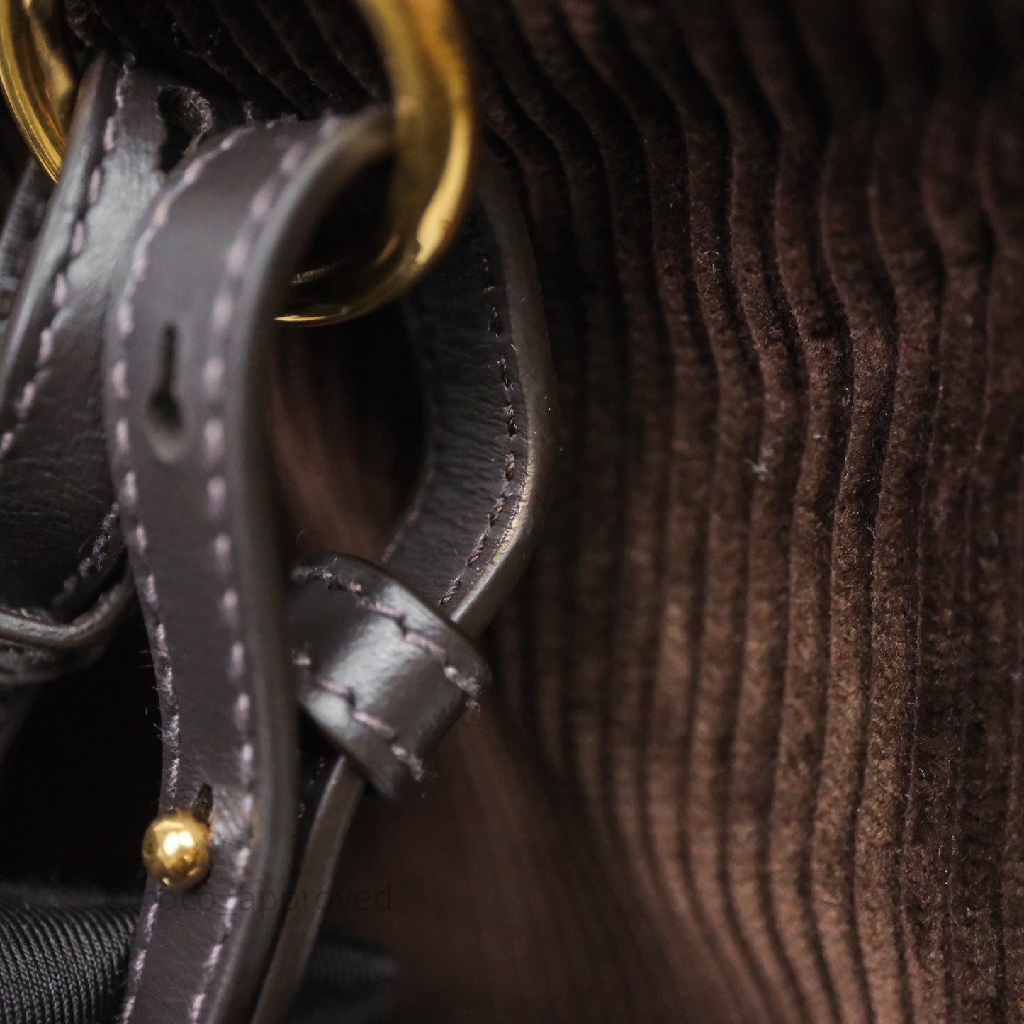 Miu Miu Corduroy Backpack Ebony