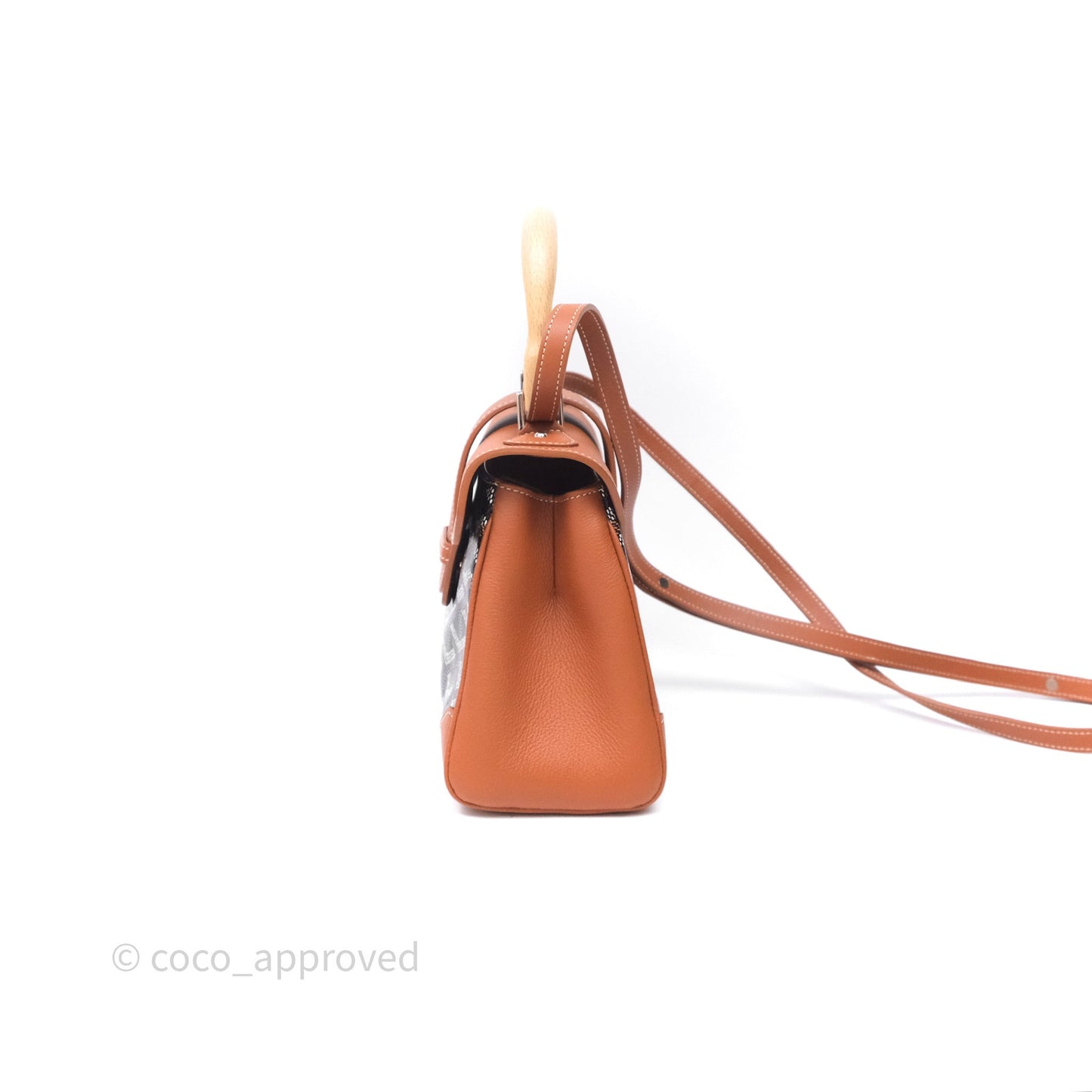 Goyard Saïgon Mini Bag Black And Tan Goyardine Canvas/ Chevroches Calfskin