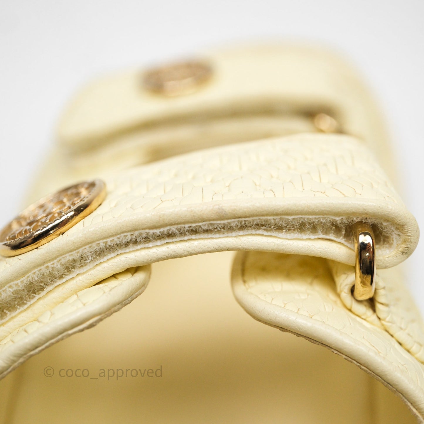 Chanel Dad Sandals Medallion Yellow Size 37