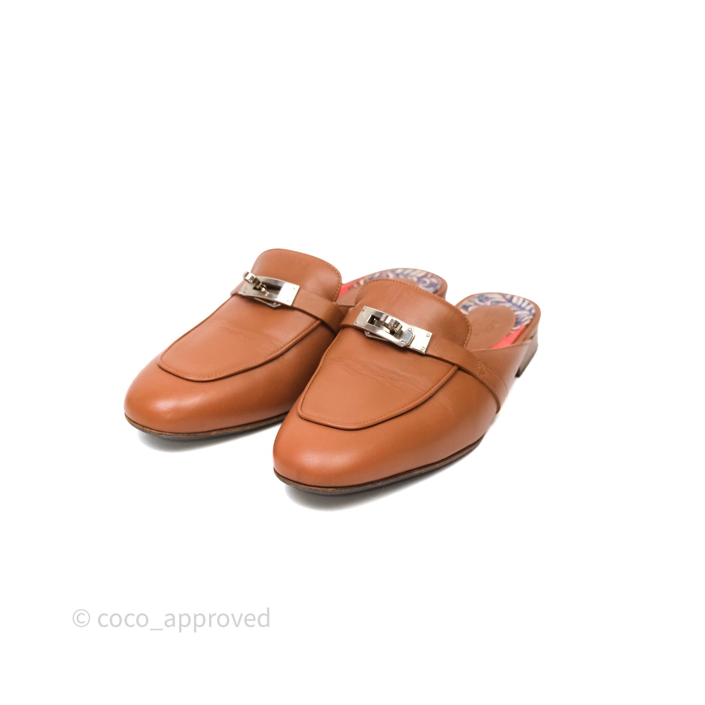 Hermès Oz Mules Calfskin Naturel Palladium Hardware Size 36