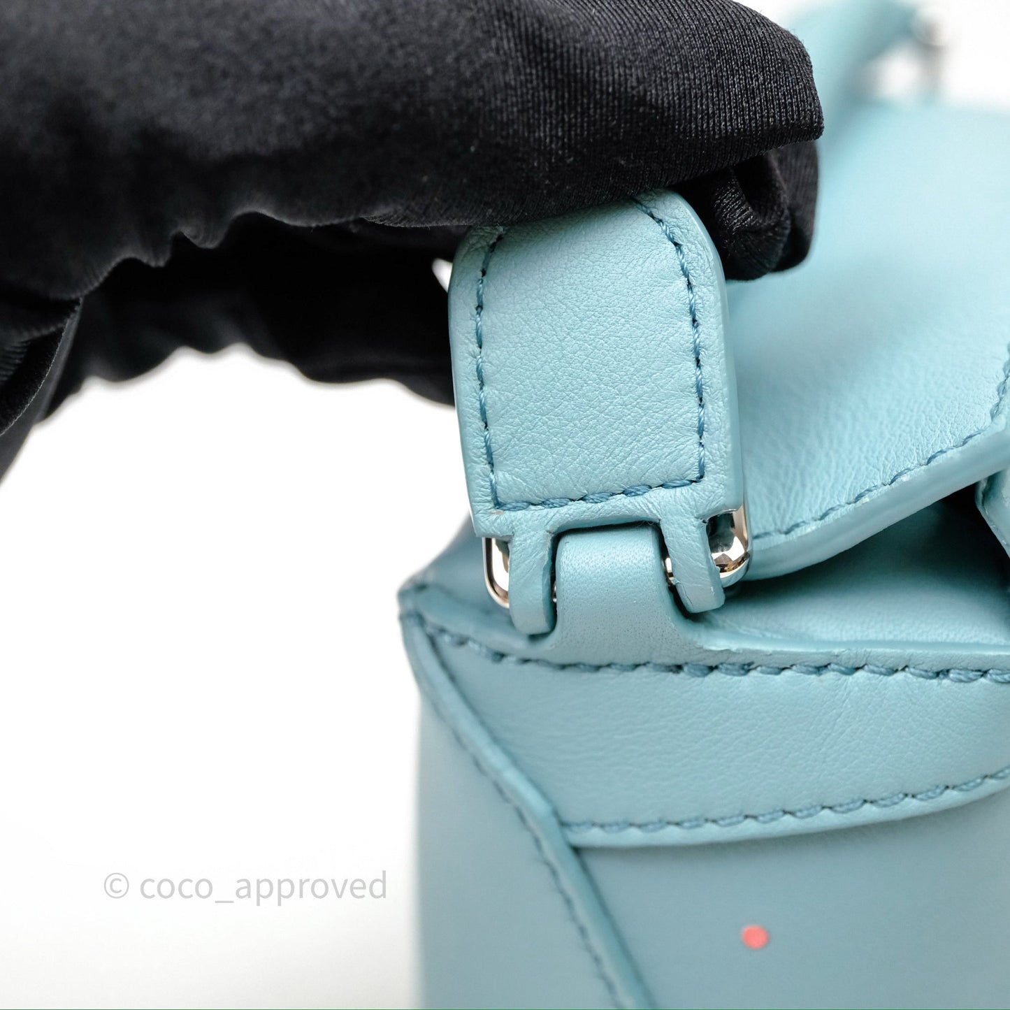 Loewe Mini Squid Suna Puzzle Bag Blue Silver Hardware