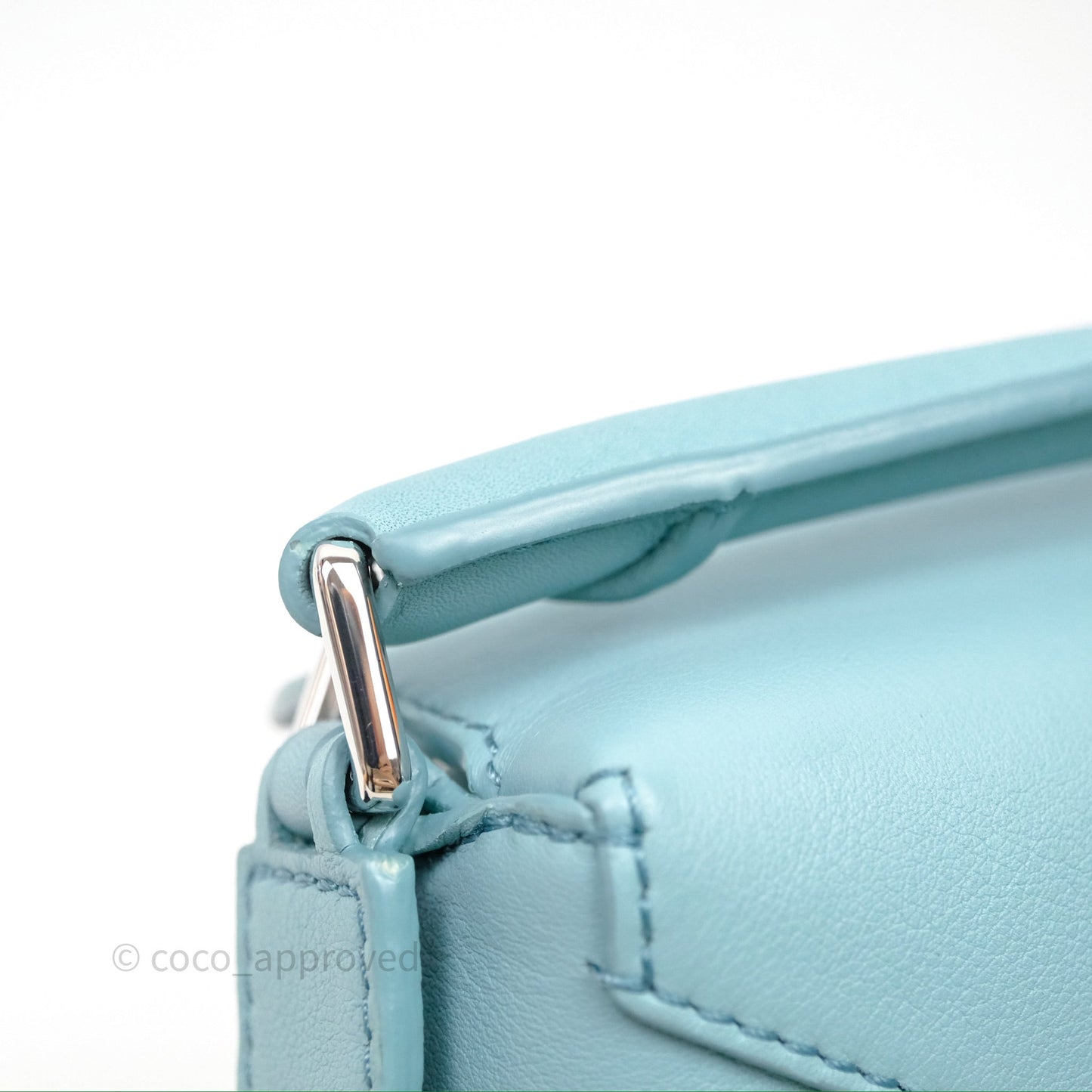 Loewe Mini Squid Suna Puzzle Bag Blue Silver Hardware