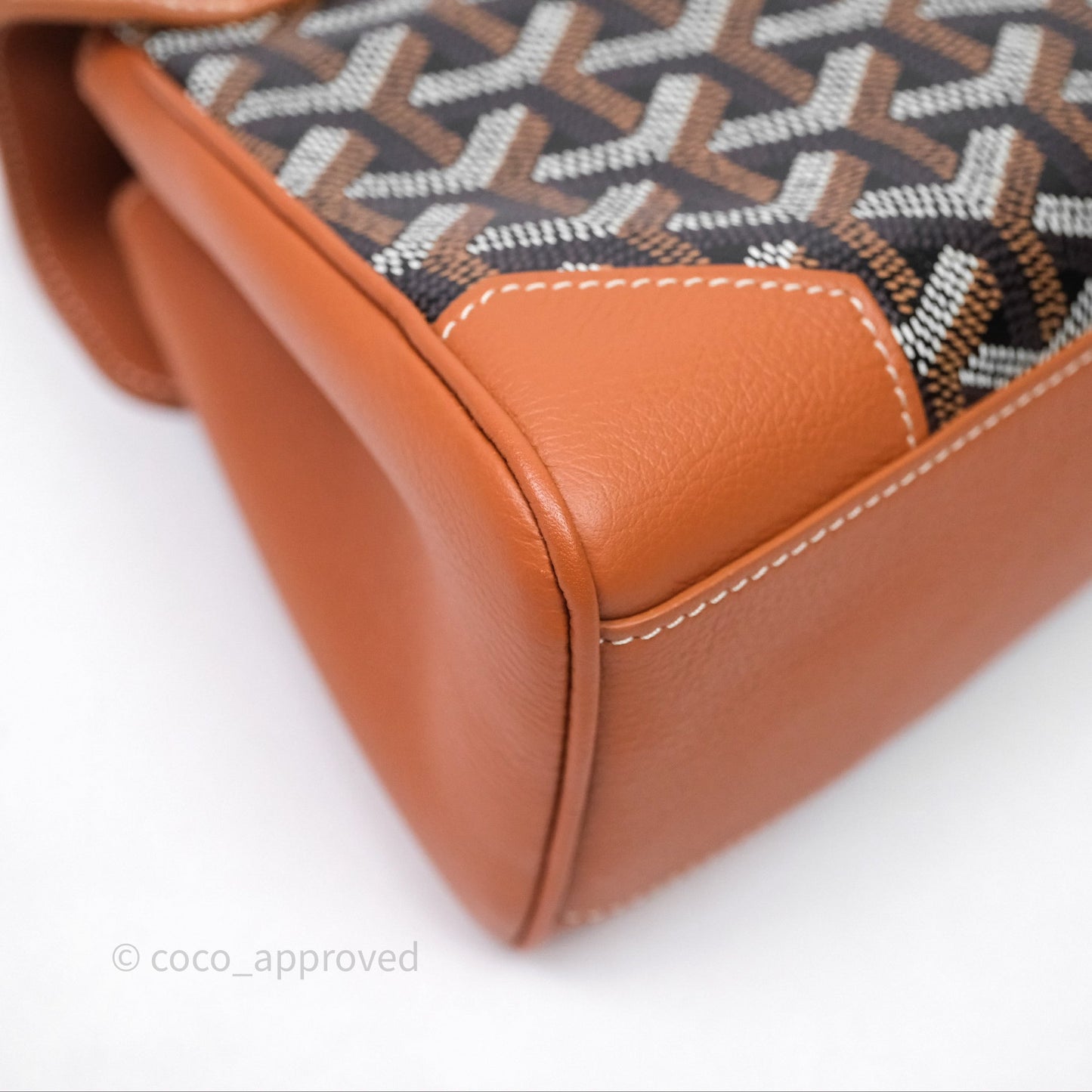 Goyard Saïgon Mini Bag Black And Tan Goyardine Canvas/ Chevroches Calfskin