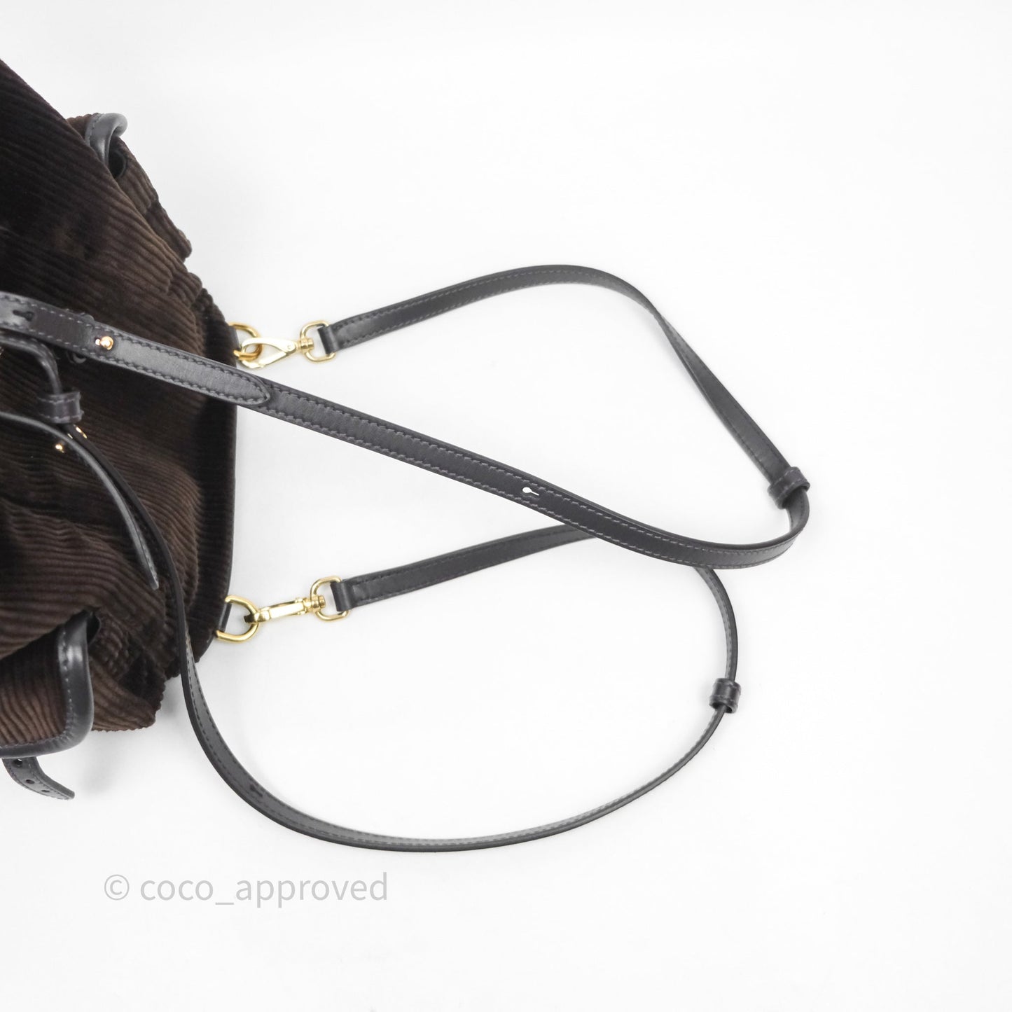 Miu Miu Corduroy Backpack Ebony