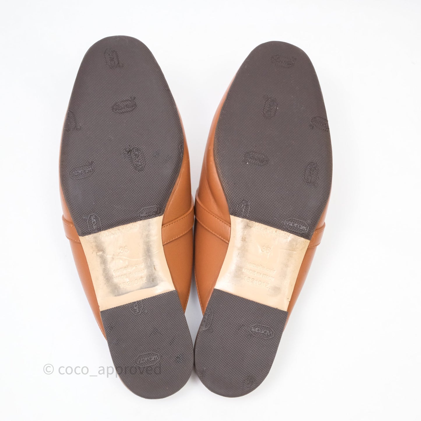 Hermès Oz Mules Calfskin Naturel Palladium Hardware Size 36