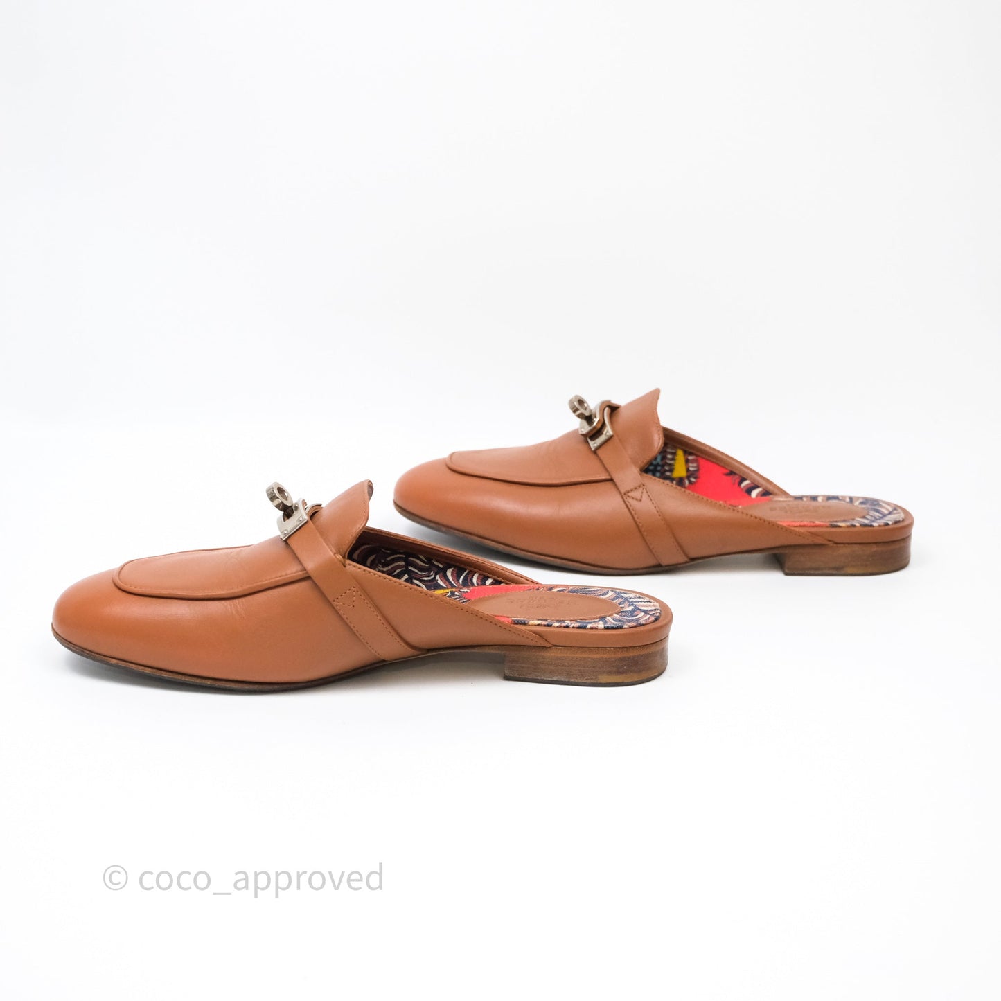 Hermès Oz Mules Calfskin Naturel Palladium Hardware Size 36