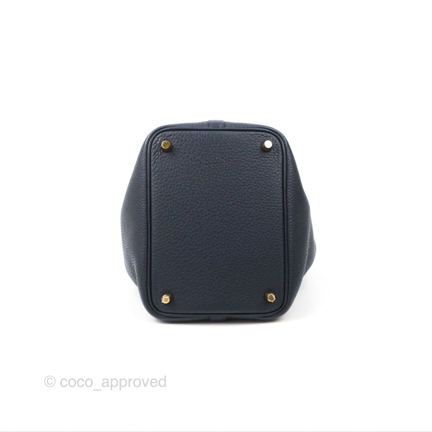 Hermès Picotin Lock 18  Touch Croc Handle Bleu Nuit 2Z Clemence Gold Hardware