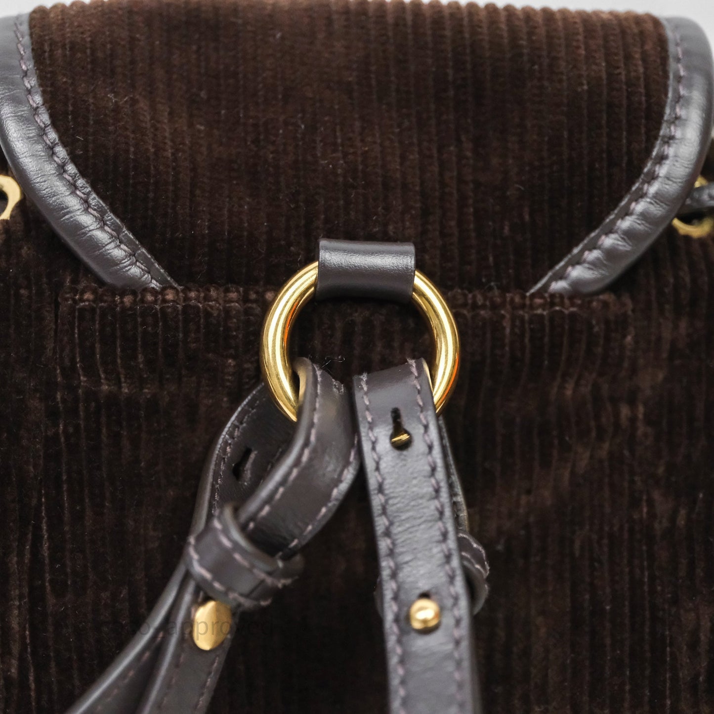 Miu Miu Corduroy Backpack Ebony