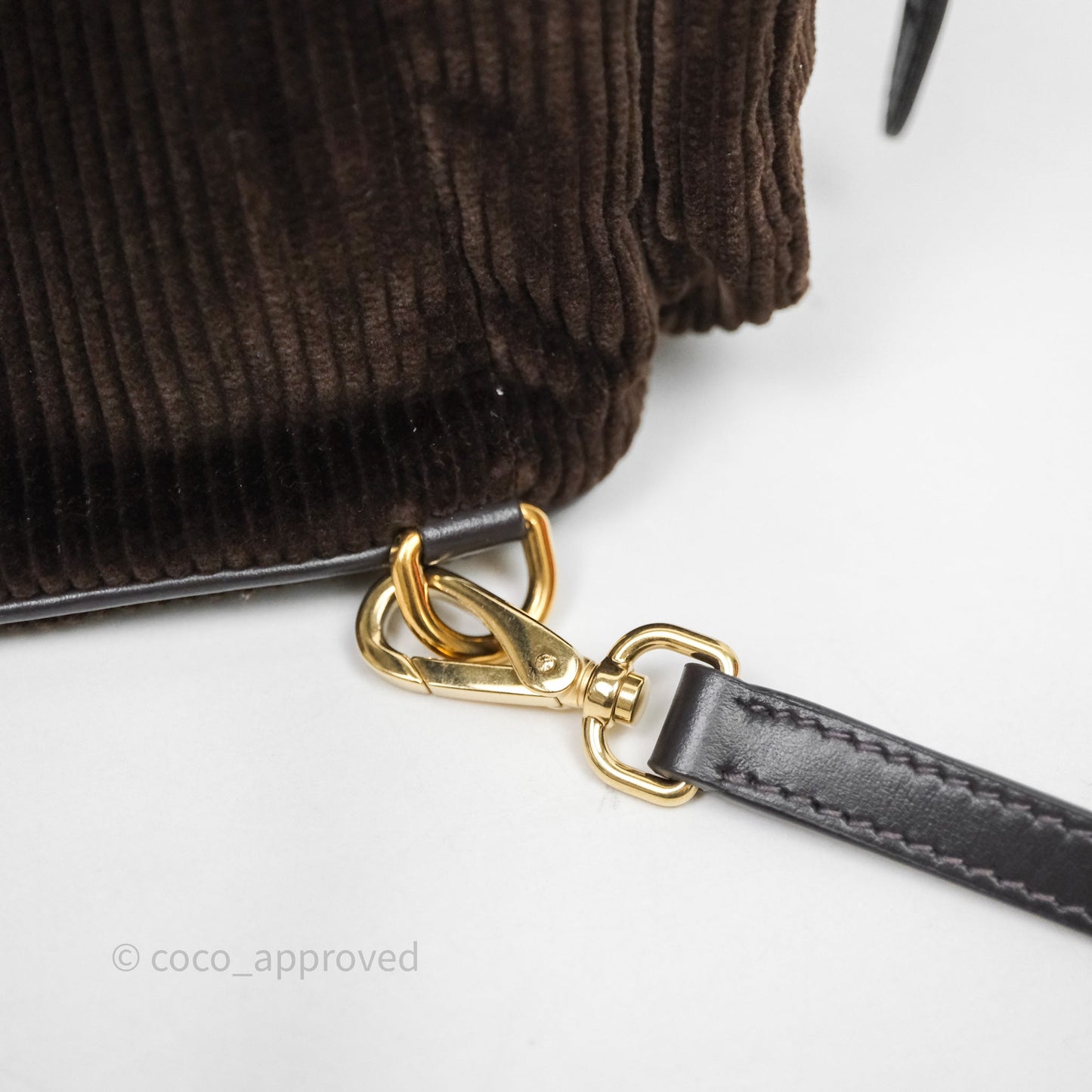 Miu Miu Corduroy Backpack Ebony