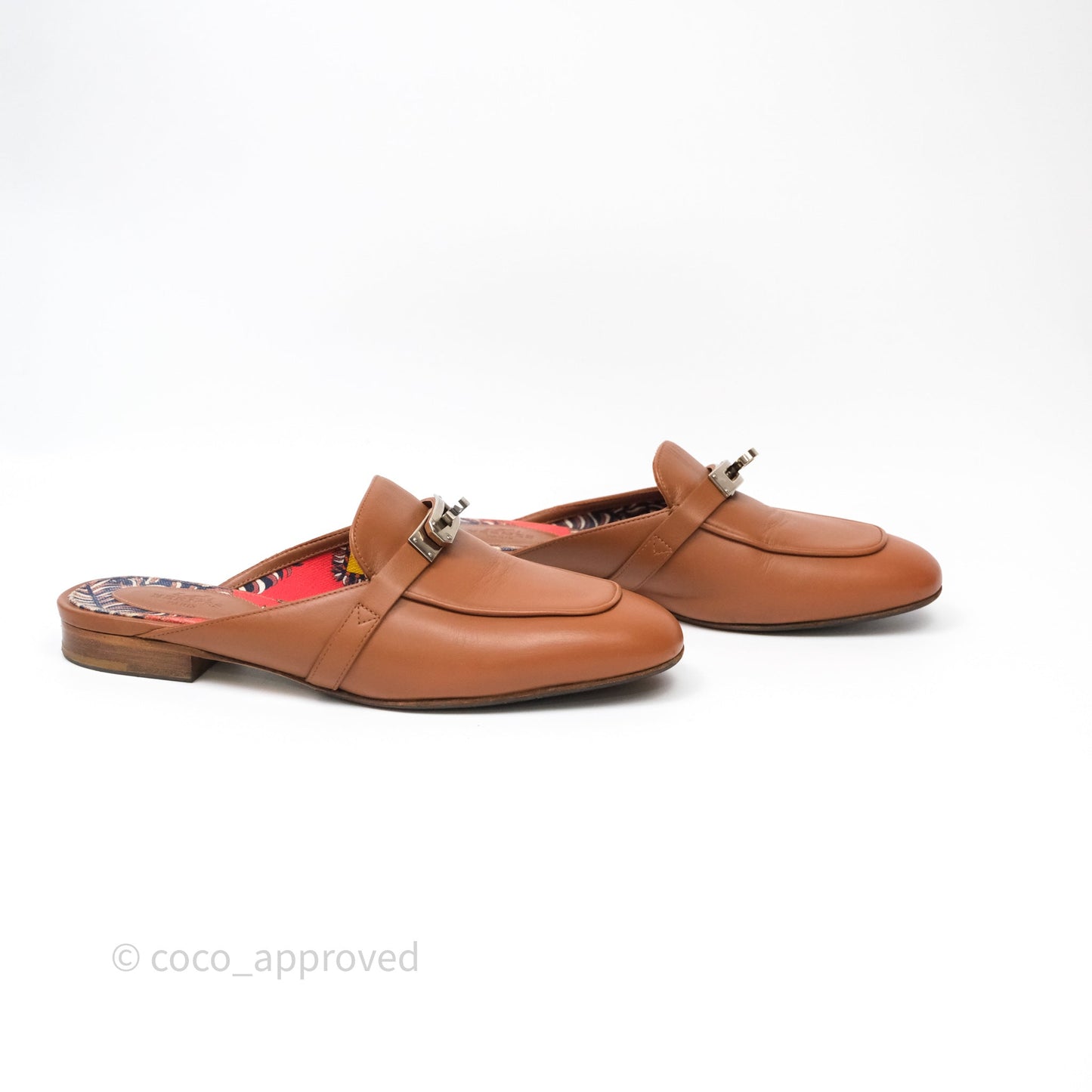 Hermès Oz Mules Calfskin Naturel Palladium Hardware Size 36