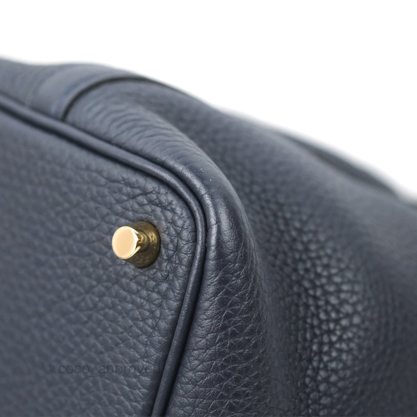 Hermès Picotin Lock 18  Touch Croc Handle Bleu Nuit 2Z Clemence Gold Hardware