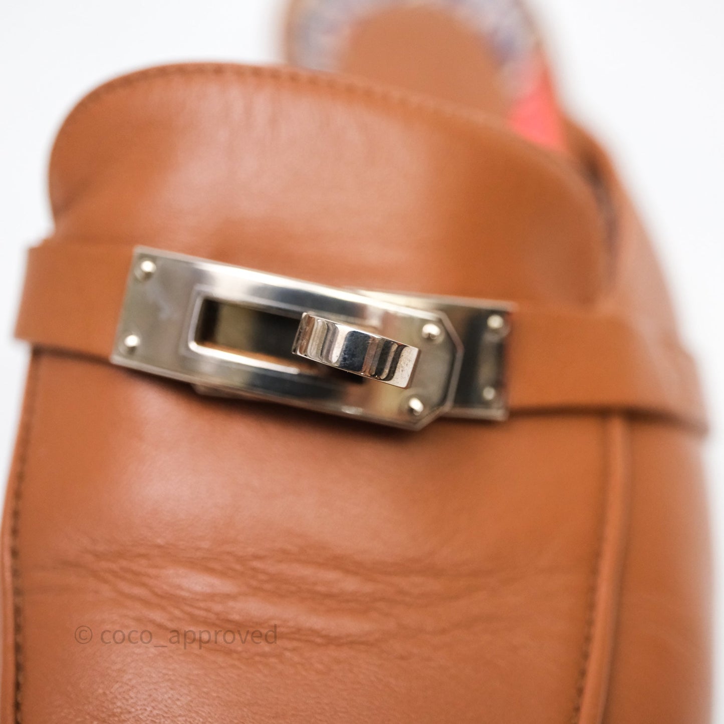 Hermès Oz Mules Calfskin Naturel Palladium Hardware Size 36