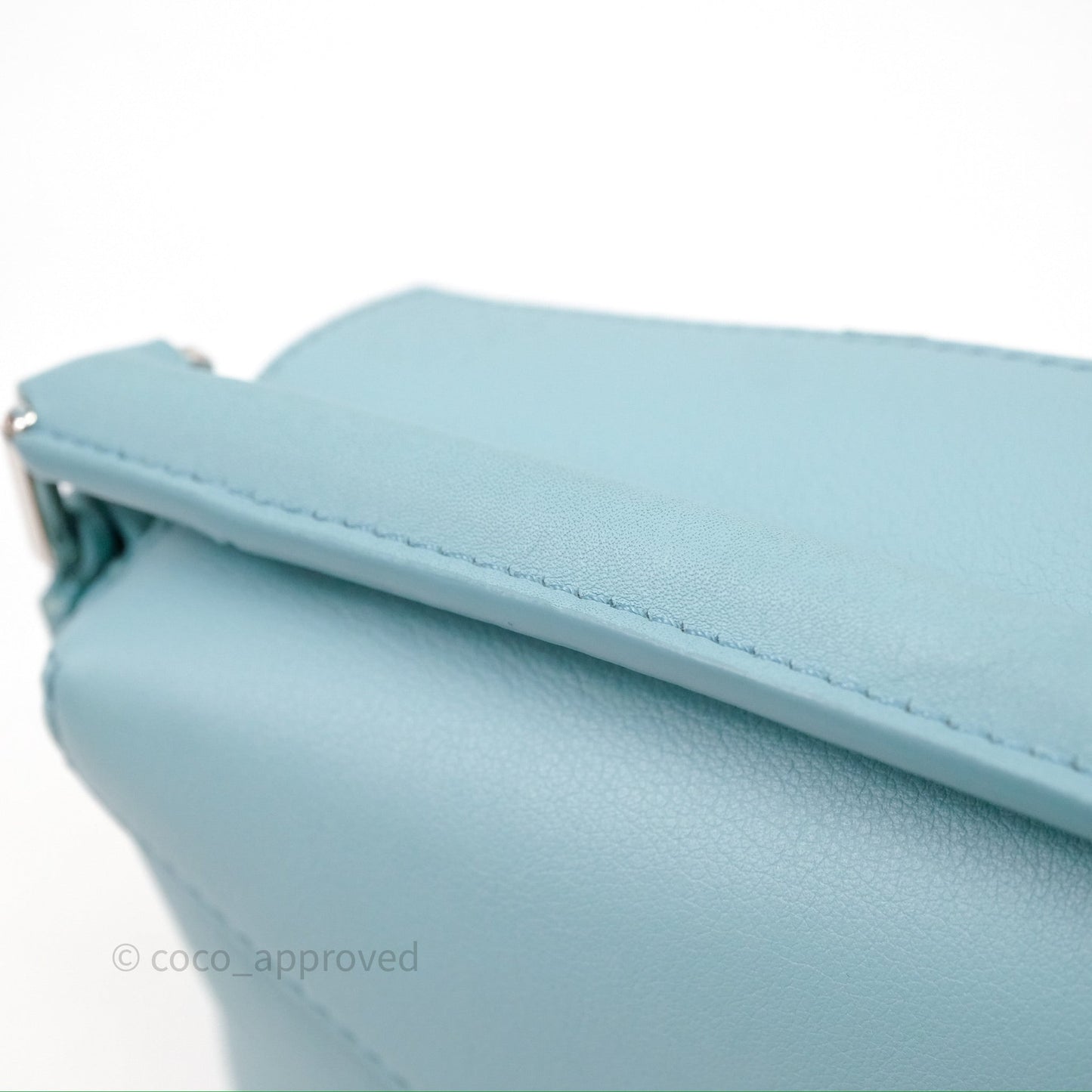Loewe Mini Squid Suna Puzzle Bag Blue Silver Hardware