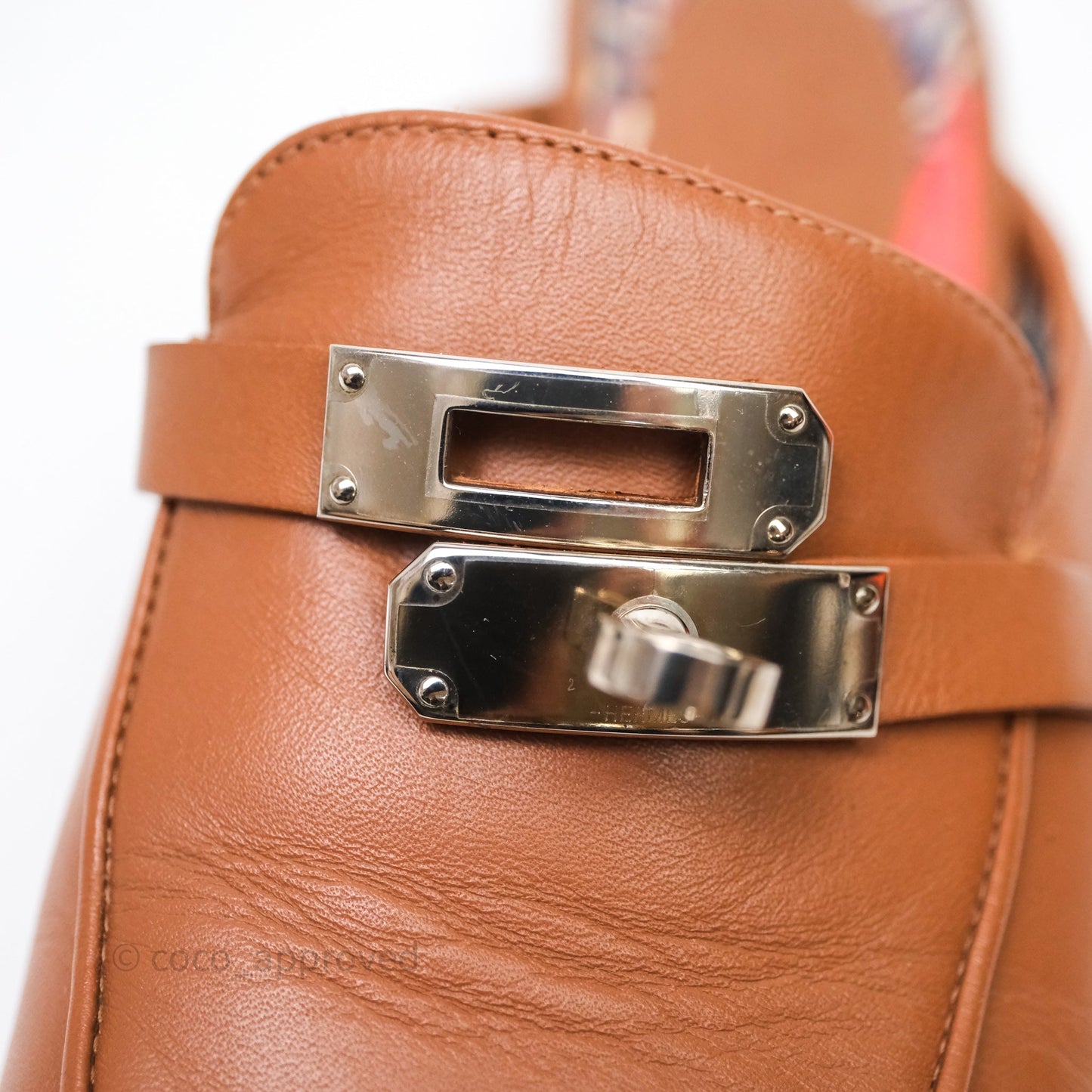 Hermès Oz Mules Calfskin Naturel Palladium Hardware Size 36